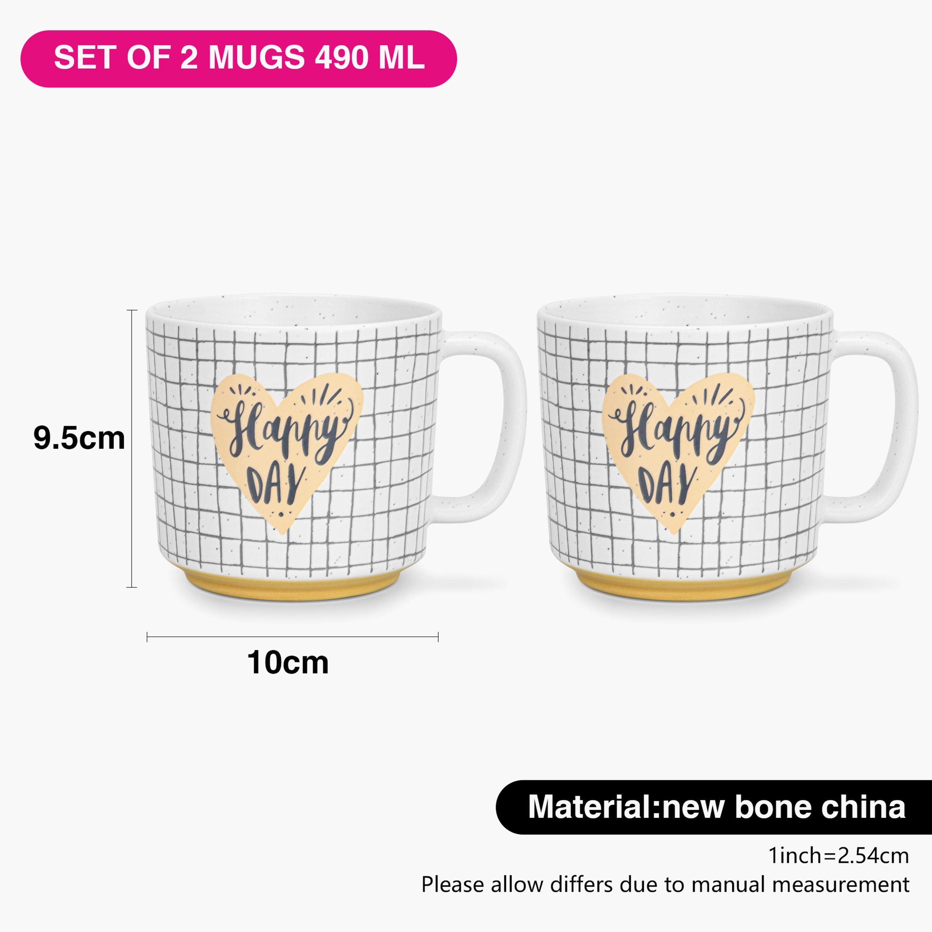 Fissman 2-Piece Printed Mug Set - 490 ml-household-dining-teaandcoffee-teaandcoffeesets-image-3