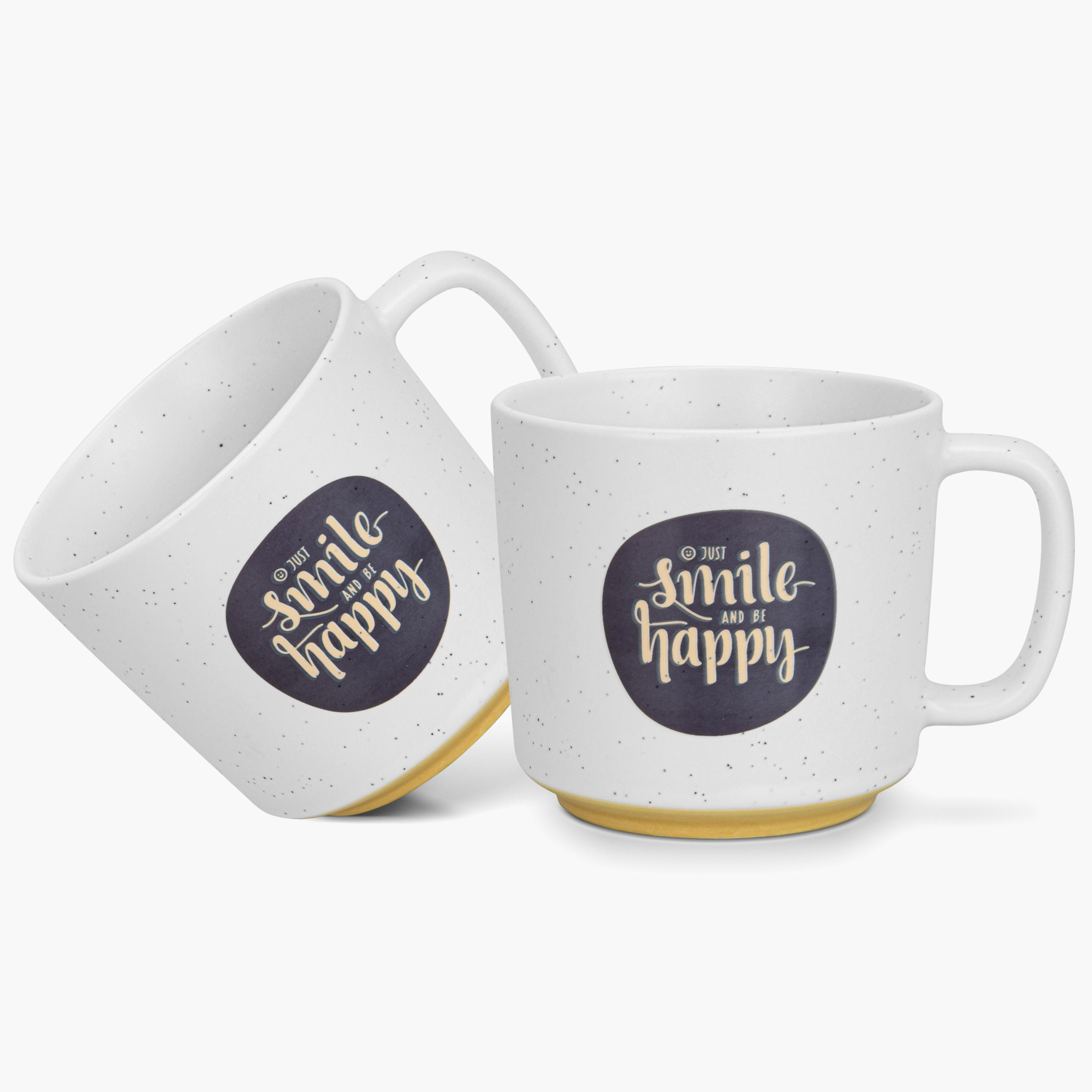 Fissman 2-Piece Slogan Print New Bone China Mug Set - 490 ml-household-dining-teaandcoffee-teaandcoffeesets-image-1