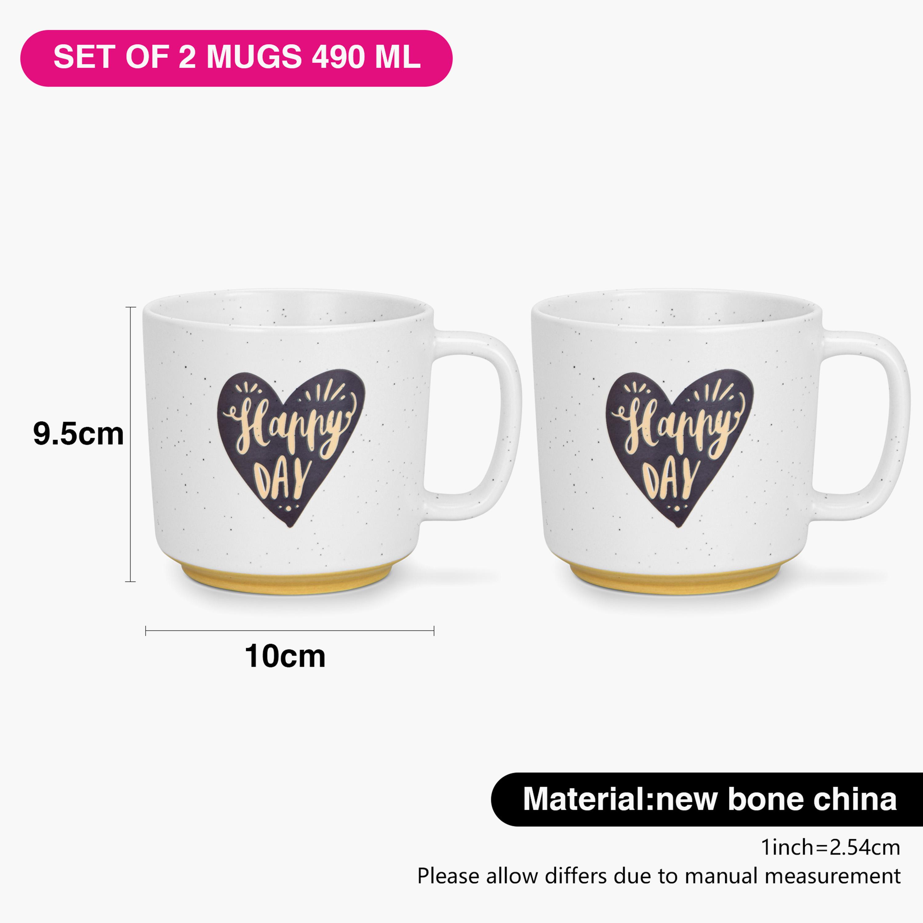 Fissman 2-Piece Printed Porcelain Mug Set - 490 ml-household-dining-teaandcoffee-teaandcoffeesets-image-3