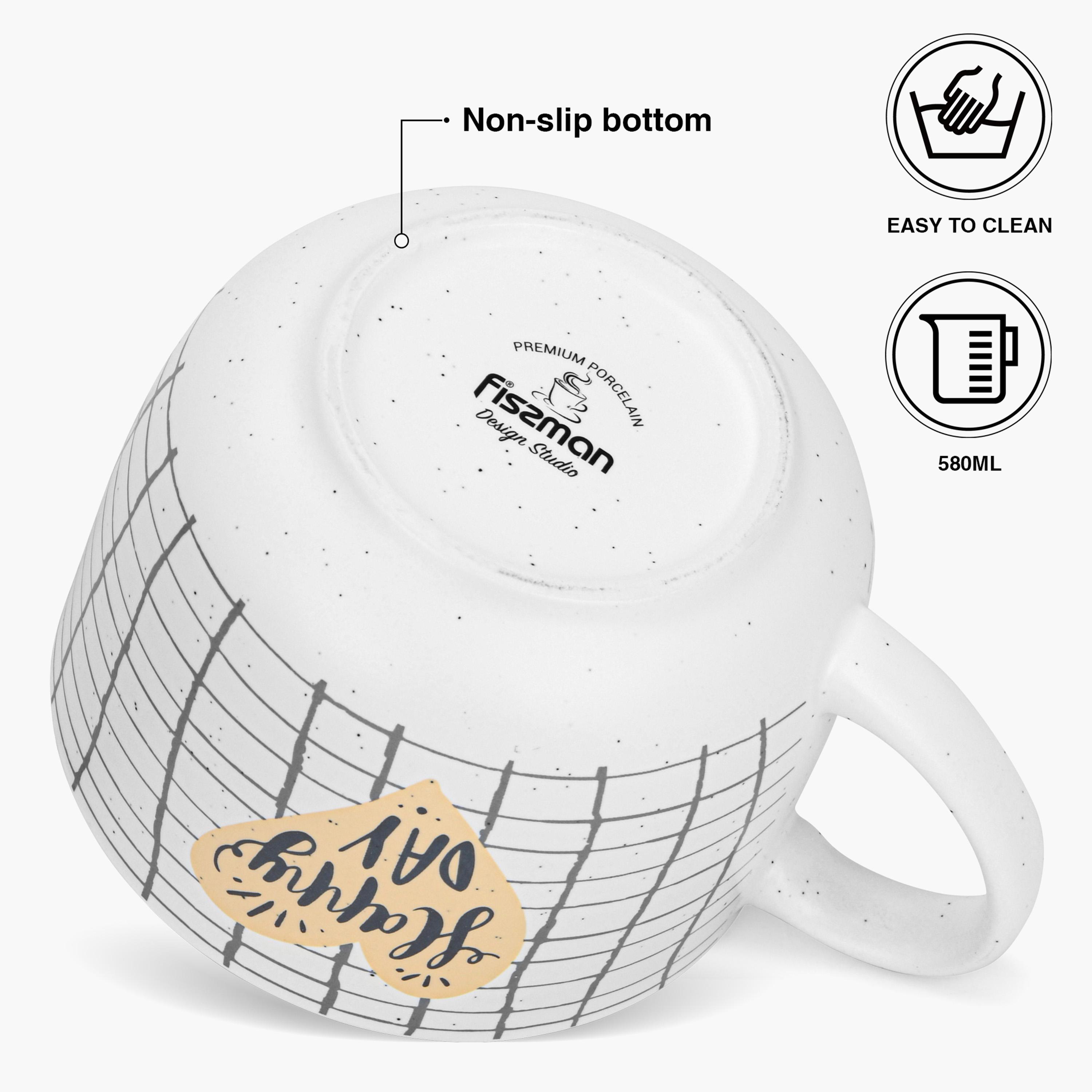 طقم مج بورسلان بطبعات قطعتين من فيسمان - 580 مل-household-dining-teaandcoffee-teaandcoffeesets-image-2