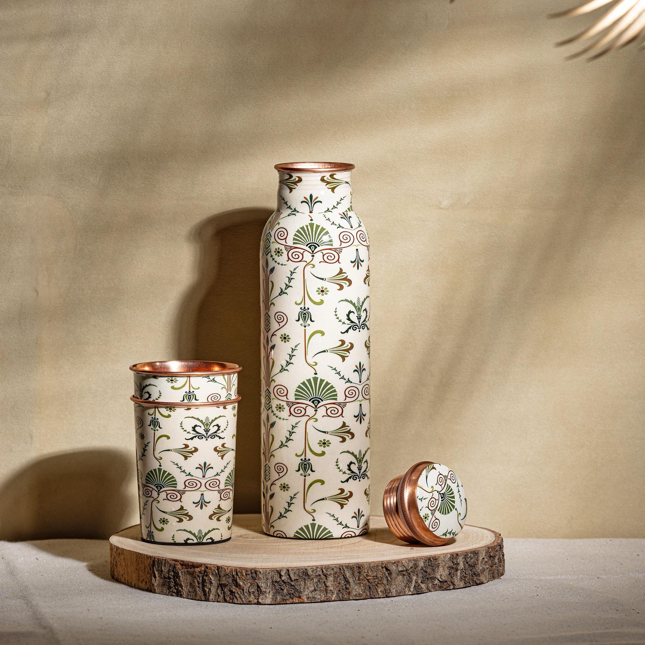Quesera 3-Piece Bottle and Glass Set