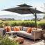 Wooden Twist Sunshade Aluminium Garden Umbrella with Rotating Handle - 300x340 cm-InfluencerCodes_Ramadan26_All_20012026-image-1