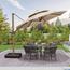 Wooden Twist Sunshade Aluminium Garden Water Base Umbrella - 300x300 cm-InfluencerCodes_Ramadan26_All_20012026-image-1