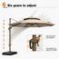 Wooden Twist Sunshade Aluminium Garden Water Base Umbrella - 300x300 cm-InfluencerCodes_Ramadan26_All_20012026-image-7