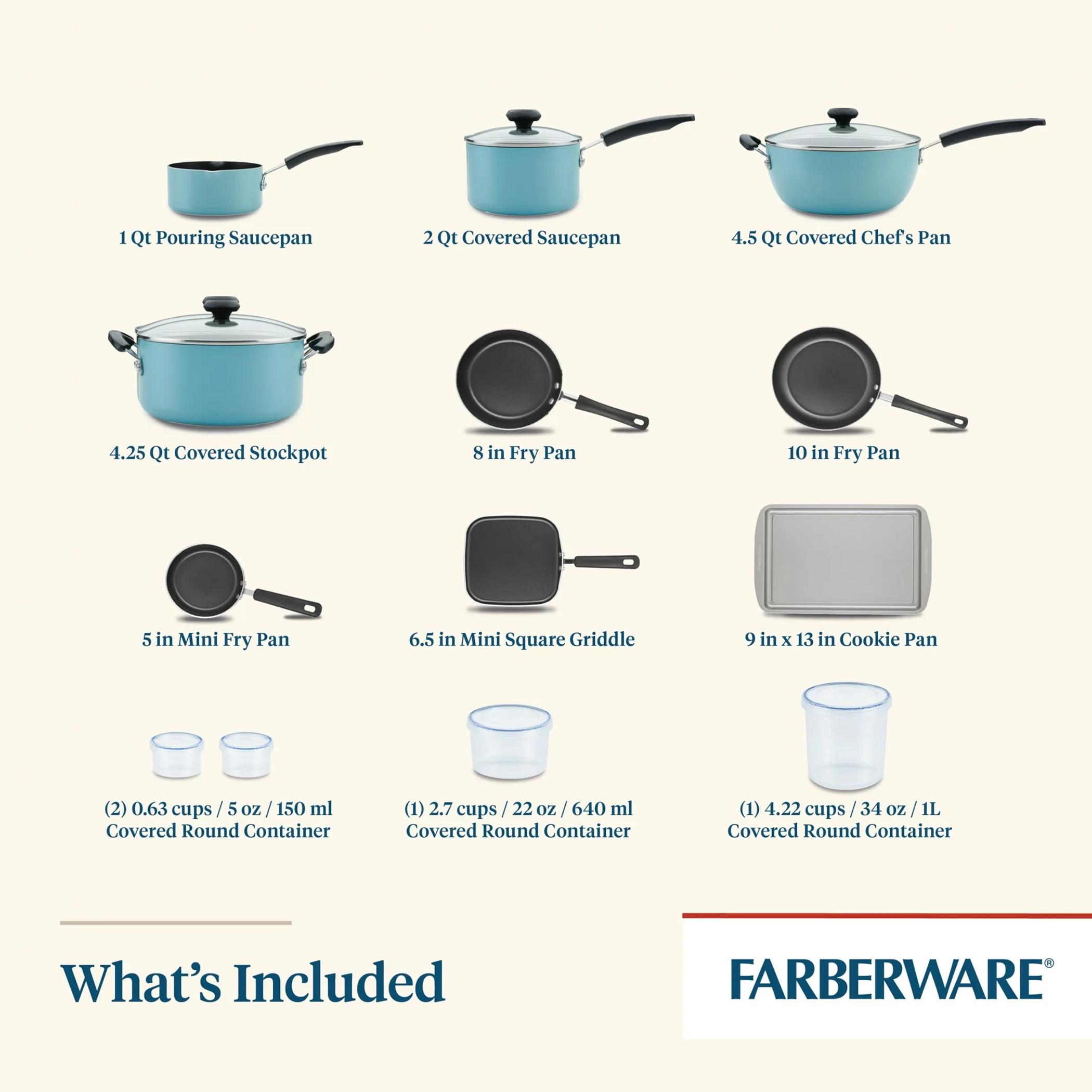 طقم أواني طهي غير لاصق 20 قطعة فاربروير كوكستارت من وينسور-household-kitchen-cookware-potsandpans-image-6