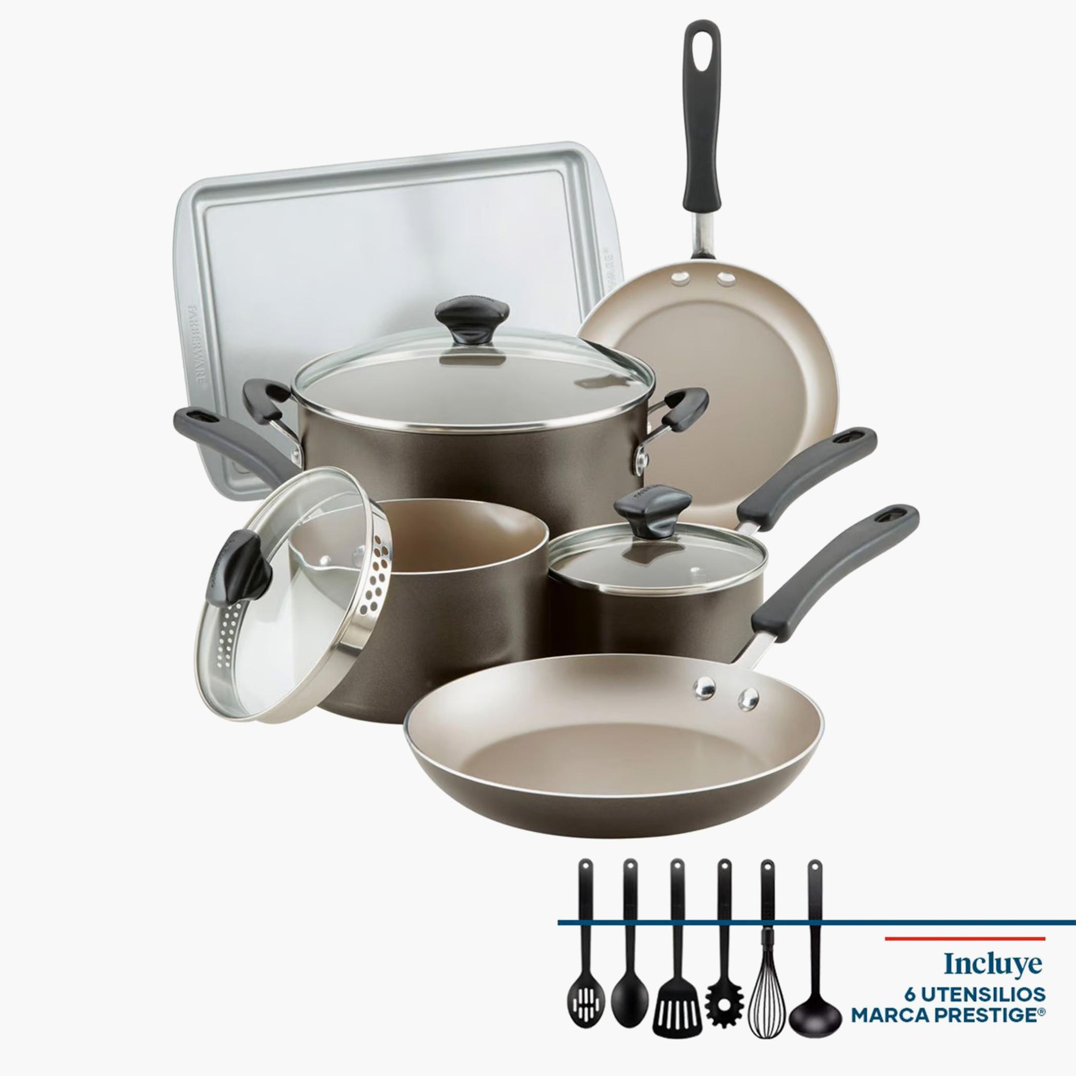 Farberware Cookstart 15-Piece Non-Stick Cookware Set-household-kitchen-cookware-cookwareandsets-image-1
