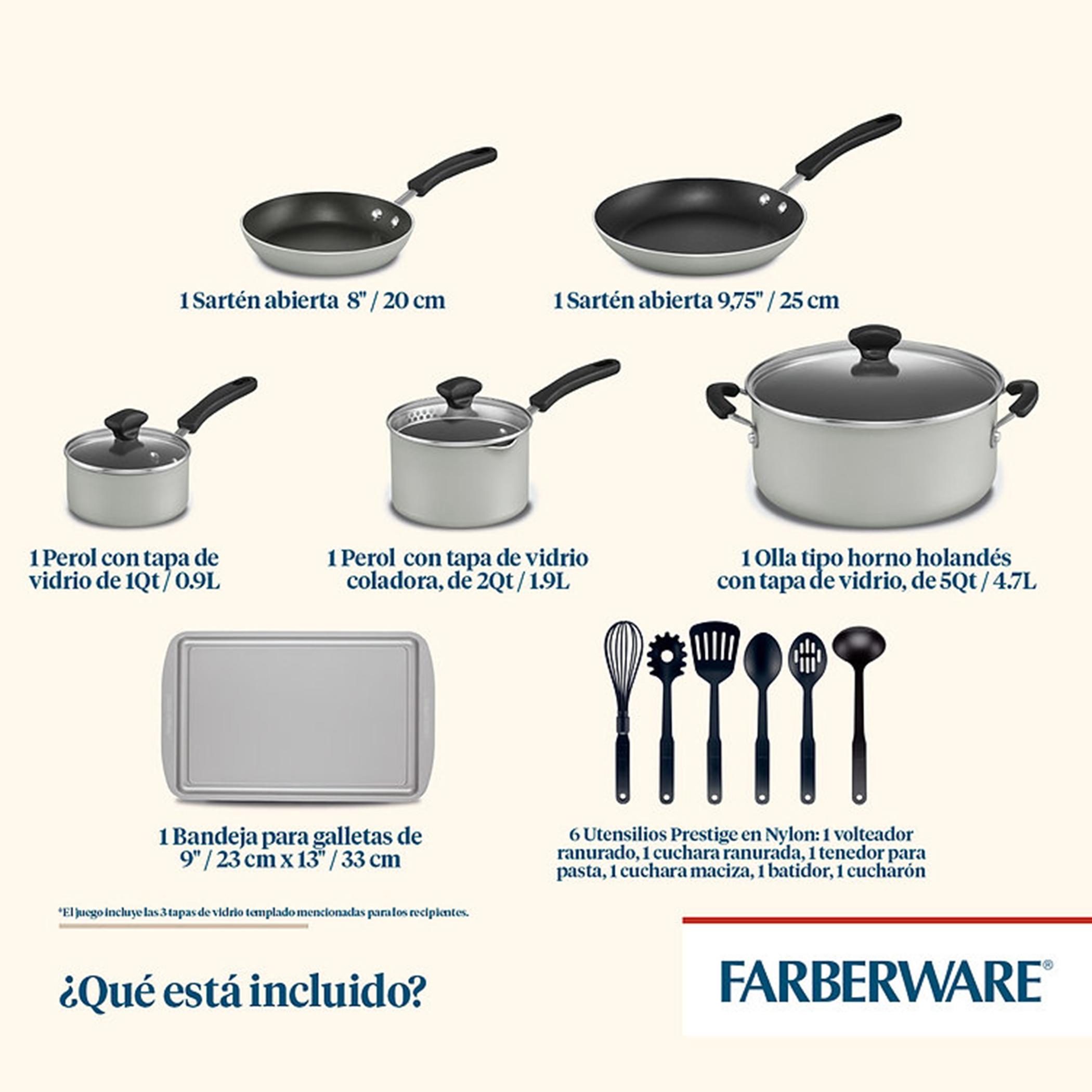 طقم أواني طهي غير لاصق 15 قطعة فاربروير كوكستارت من وينسور-household-kitchen-cookware-cookwareandsets-image-4