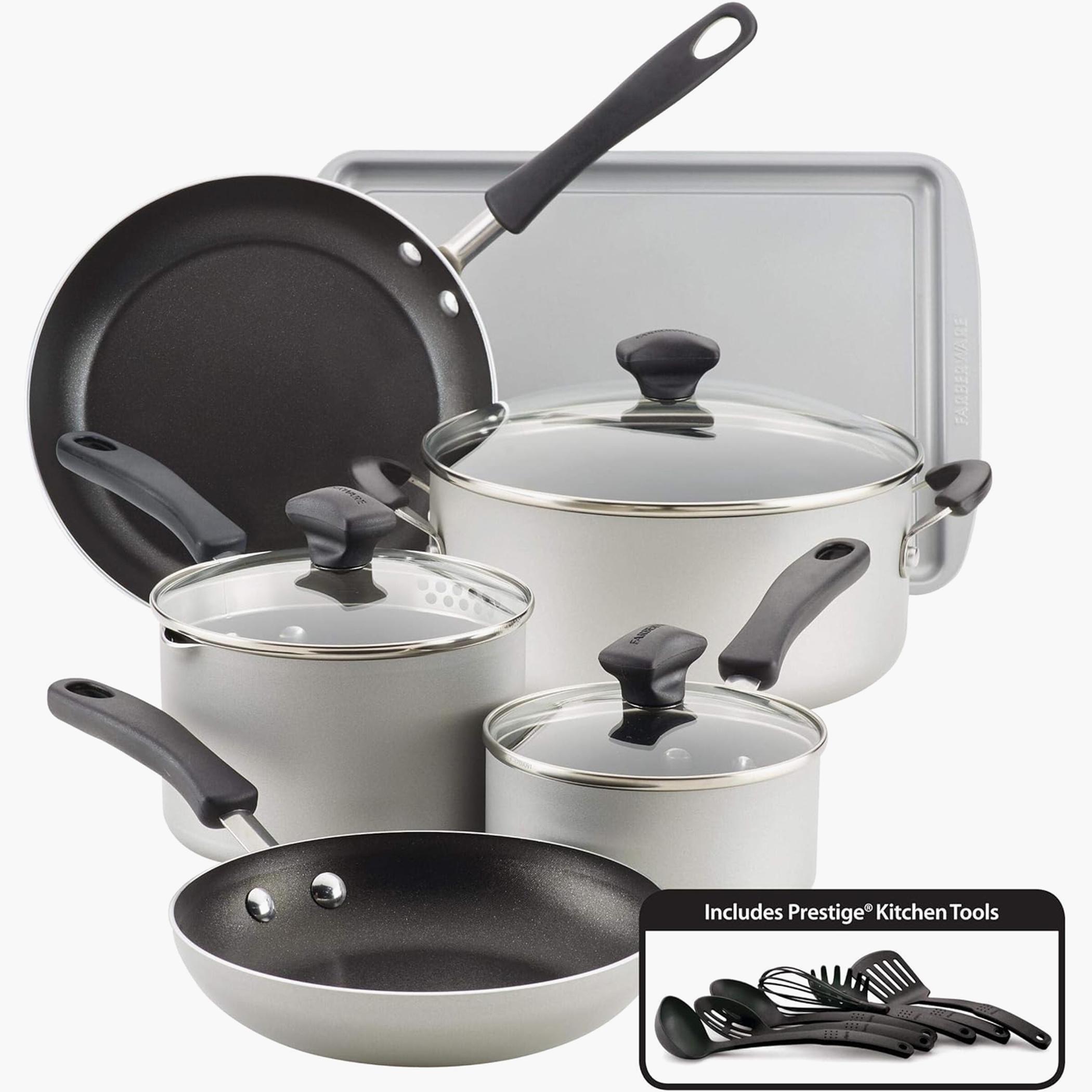 طقم أواني طهي غير لاصق 15 قطعة فاربروير كوكستارت من وينسور-household-kitchen-cookware-cookwareandsets-image-7