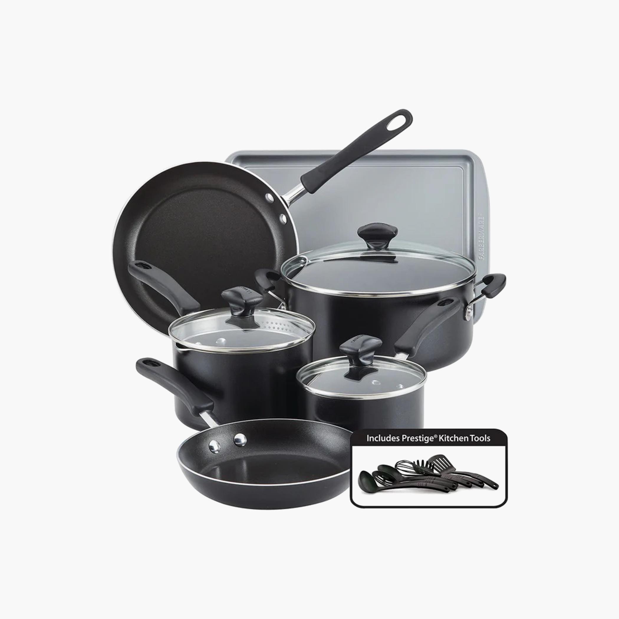 طقم أواني طهي غير لاصق 15 قطعة فاربروير كوكستارت من وينسور-household-kitchen-cookware-cookwareandsets-image-1
