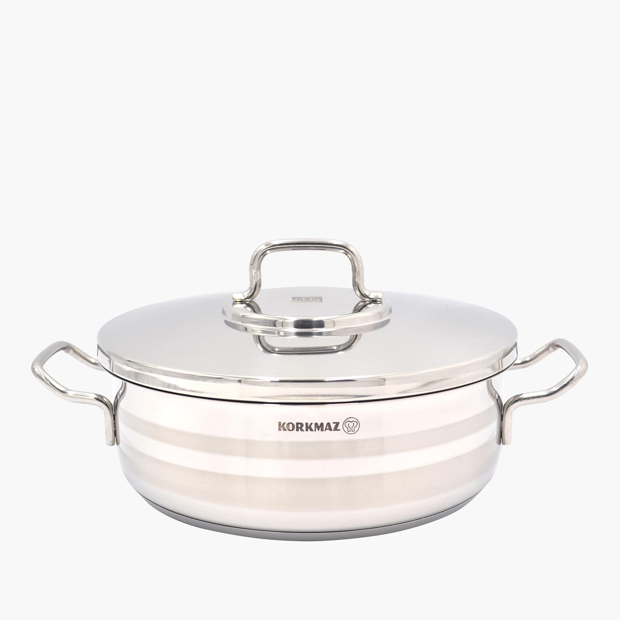 طقم أواني طهي 15 قطعة ستانلس ستيل أسترون من كوركماز-household-kitchen-cookware-cookwareandsets-image-2