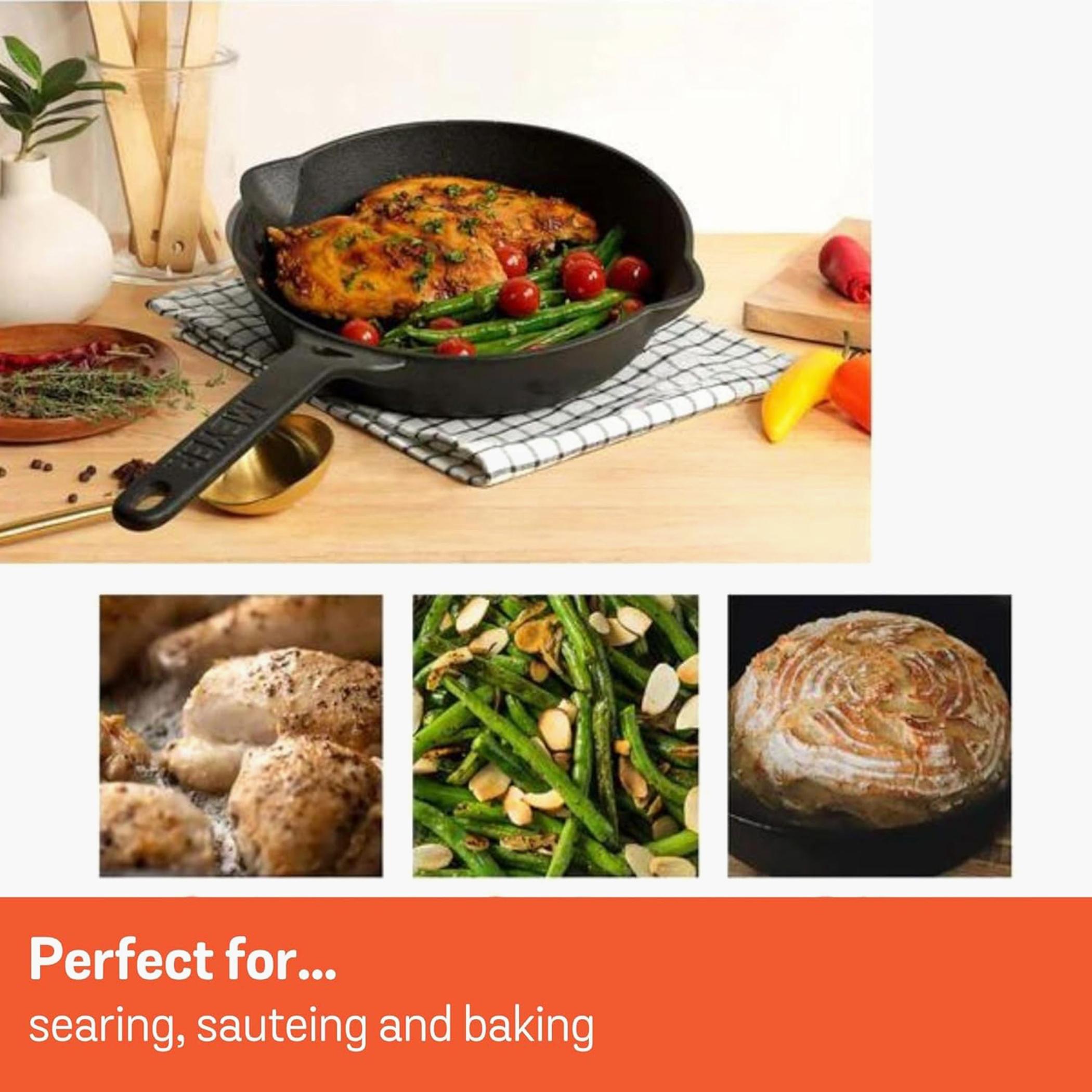 Pre-Seasoned Cast Iron Fry Pan - 26 cms-household-kitchen-cookware-potsandpans-image-3