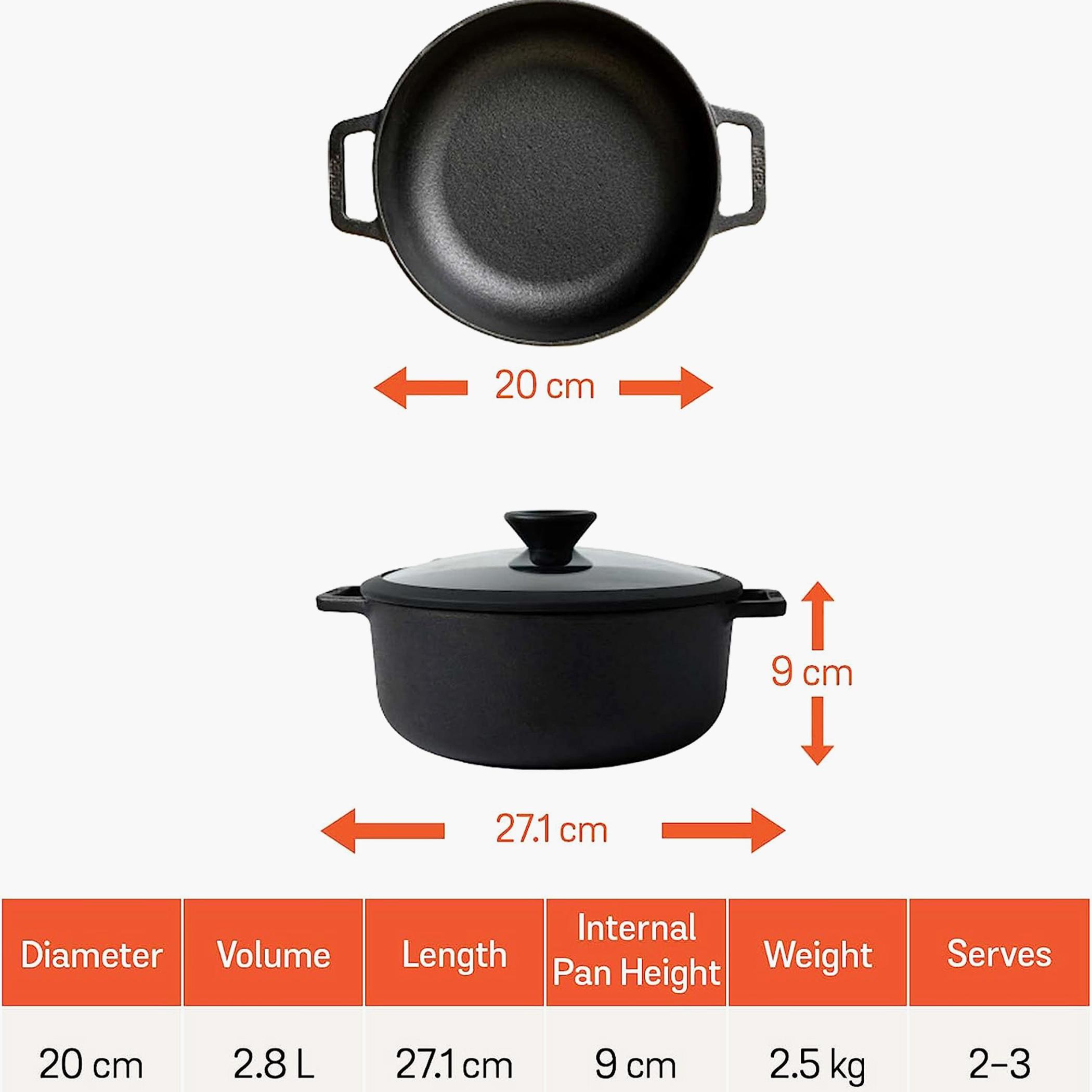 Pre-Seasoned Cast Iron Dutch Oven - 2.8 L-household-kitchen-cookware-potsandpans-image-6