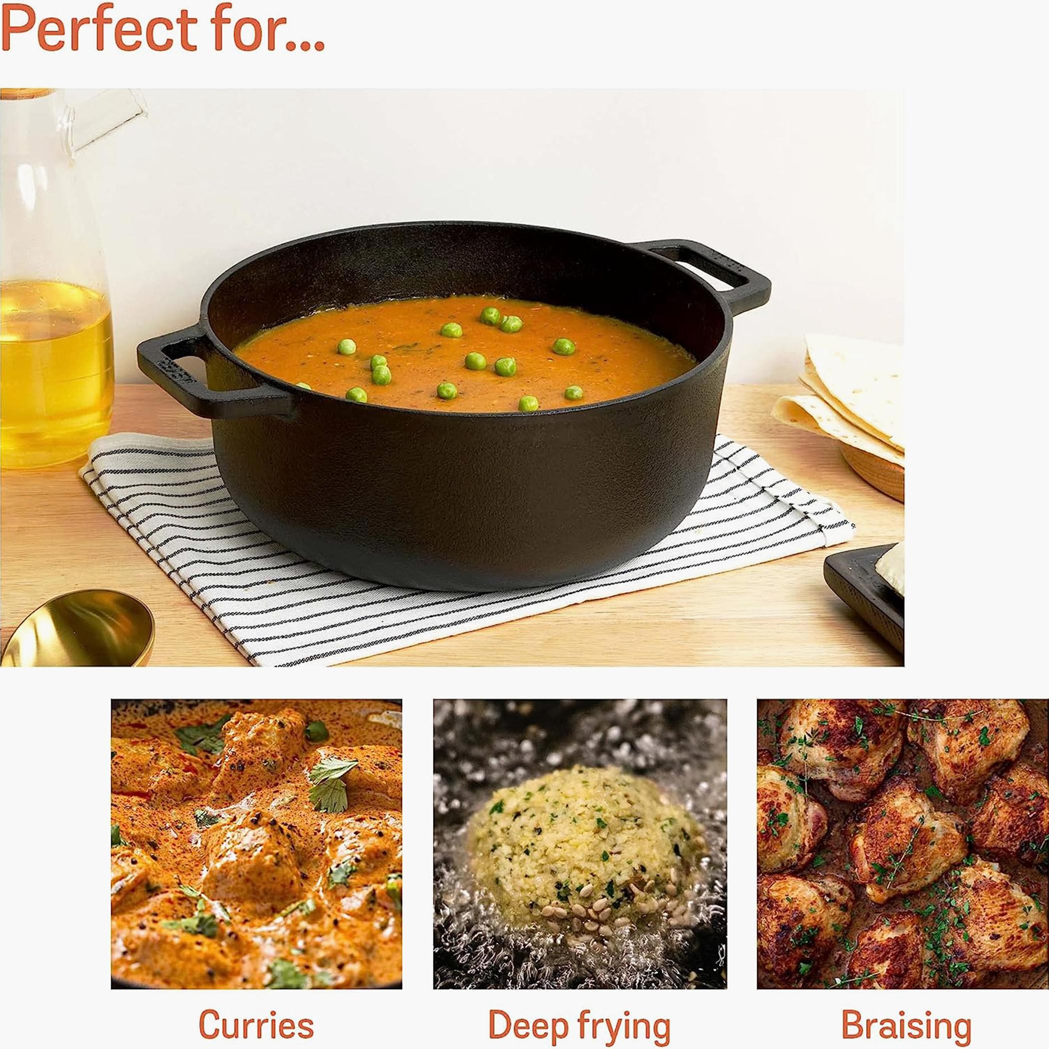 Pre-Seasoned Cast Iron Dutch Oven - 2.8 L-household-kitchen-cookware-potsandpans-image-7