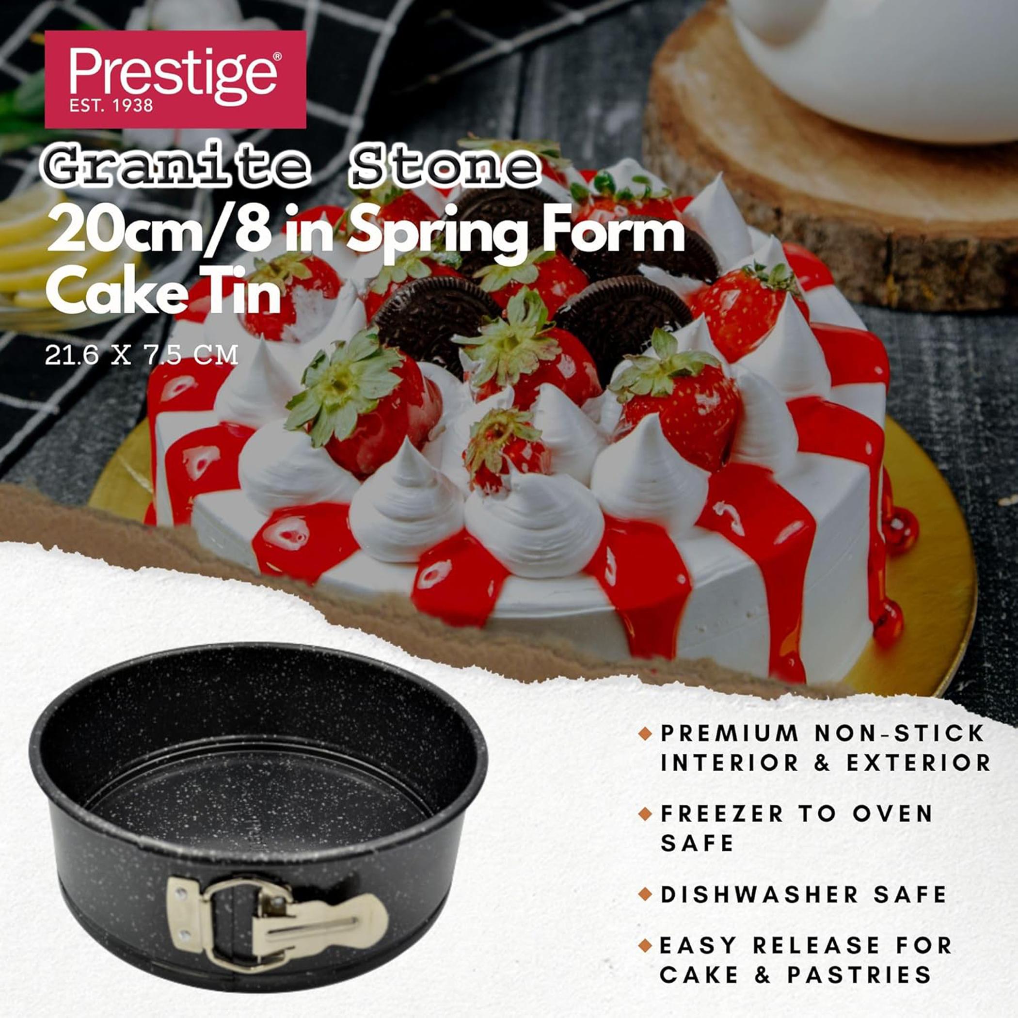 Granite Stone Spring Form Cake Tin - 20 cms-household-kitchen-bakeware-bakingdishes-image-4