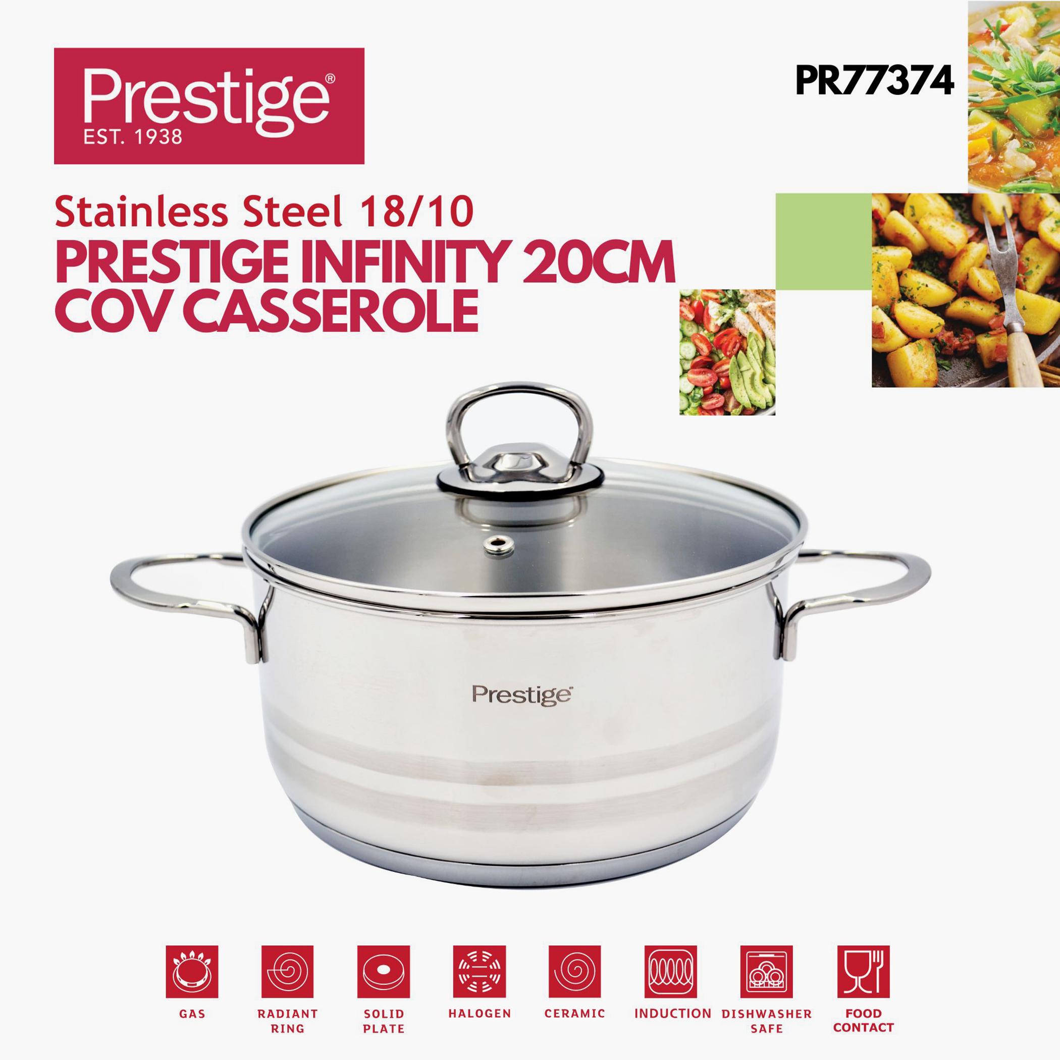 Infinity Stainless Steel Casserole with Lid - 20 cms-household-kitchen-cookware-potsandpans-image-2