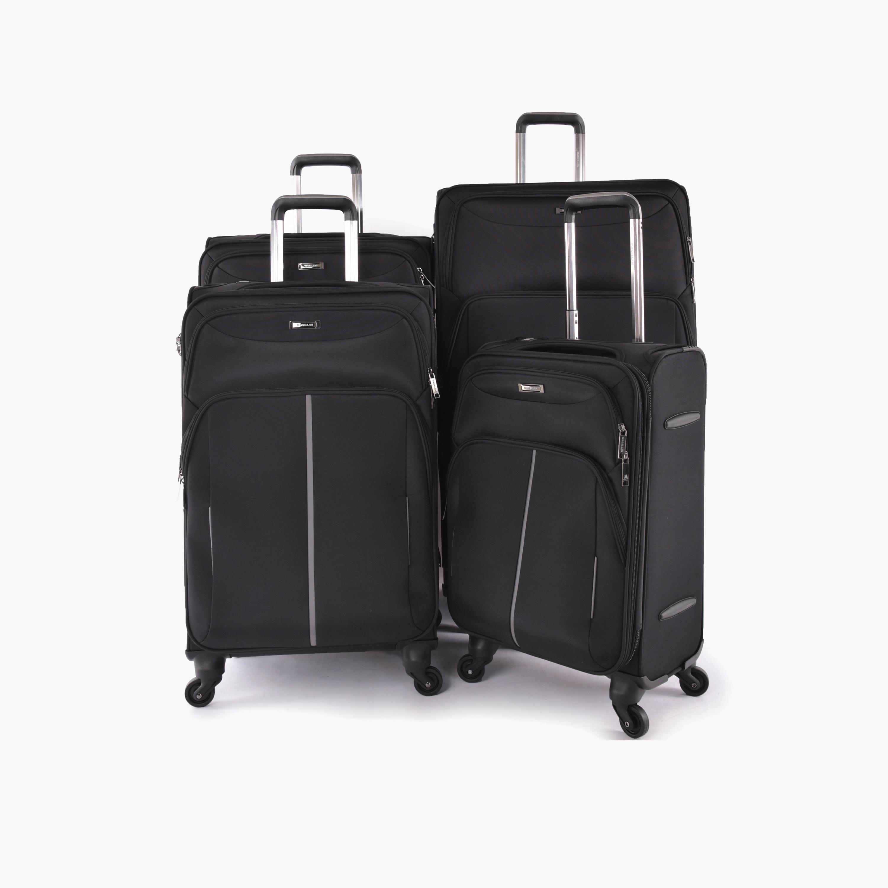 Magellan Set of 4 Textile Softcase 4-Wheeler Spinner Luggage Bags with Combination Lock | 1337/4P-travel-luggagesandbags-luggage-image-1