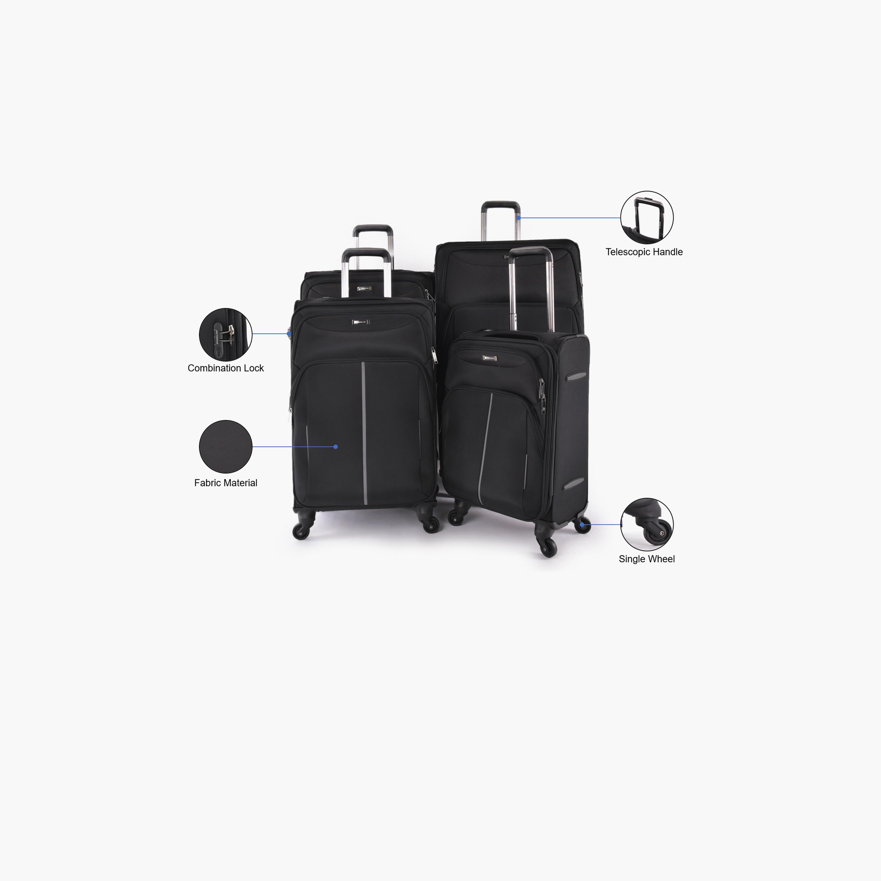 Magellan Set of 4 Textile Softcase 4-Wheeler Spinner Luggage Bags with Combination Lock | 1337/4P-travel-luggagesandbags-luggage-image-2