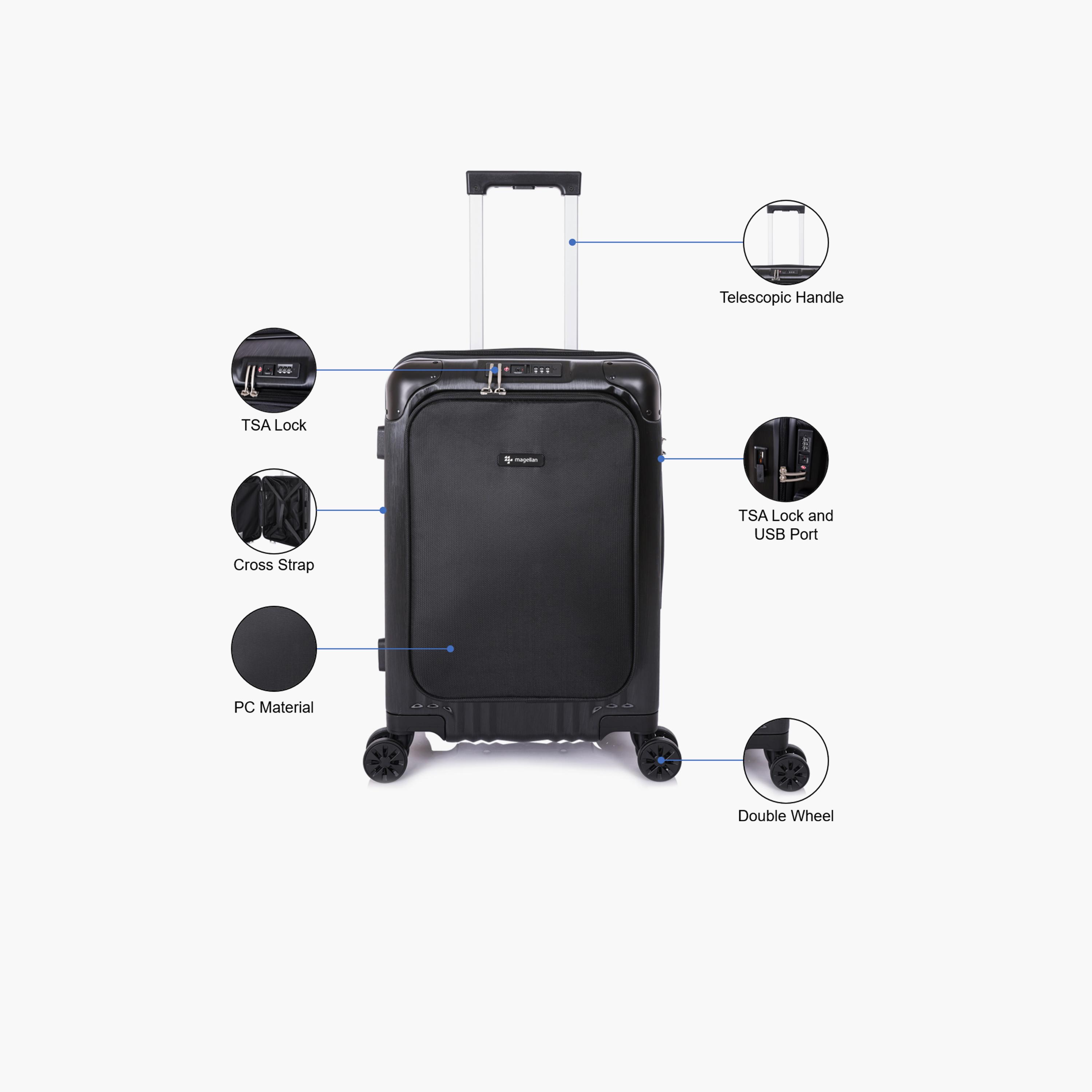 Magellan 55 CM Small Cabin Polycarbonate and ABS Hardcase 4-Wheeler Spinner Luggage Bag with TSA Lock | CTH0077F-20-travel-luggagesandbags-luggage-image-3