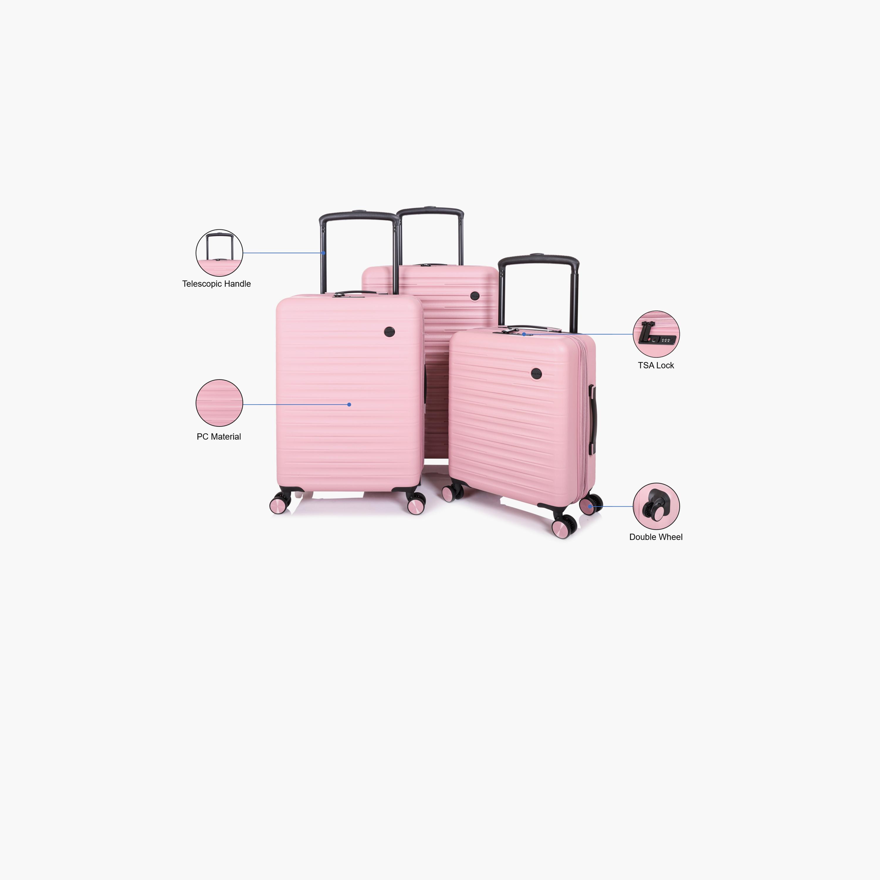 ماجلان-  طقم شنط سفر 3 قطع دوارة بأربع عجلات من البولي كربونات وABS صلبة بقفل TSA  | CS246/3P-travel-luggagesandbags-luggage-image-2