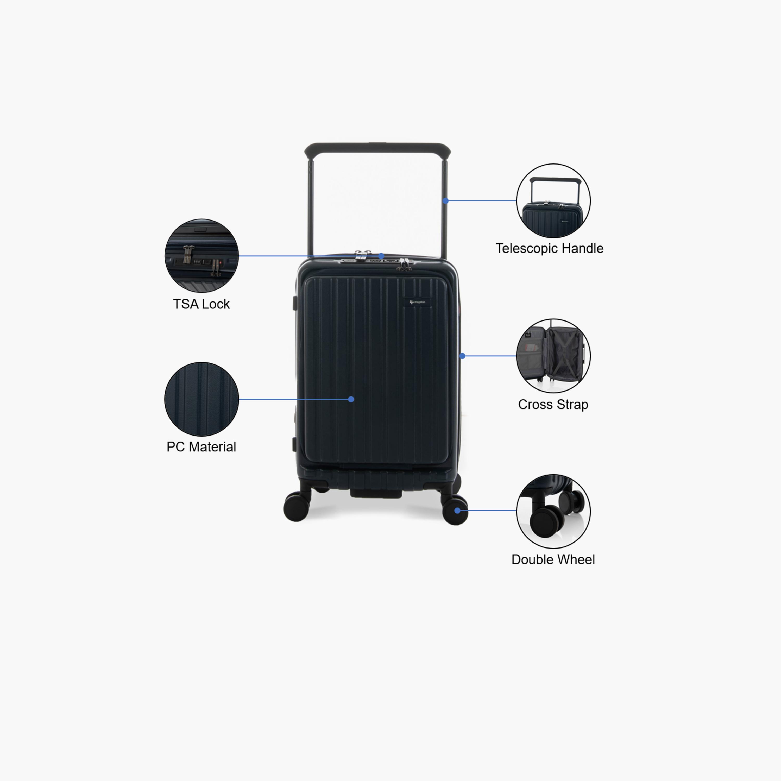 Magellan 60 CM Small Cabin Polycarbonate and ABS Hardcase 4-Wheeler Spinner Luggage Bag with TSA Lock | 2333HA-20(1P)-travel-luggagesandbags-luggage-image-3