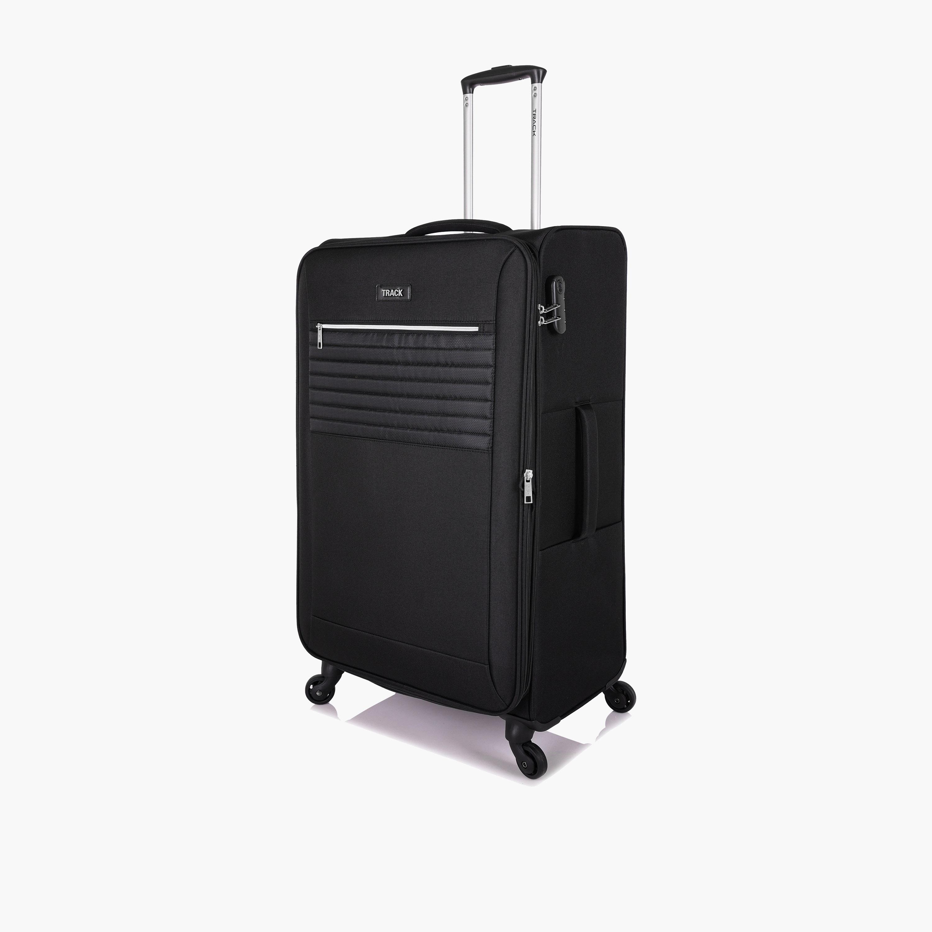 Track Set of 3 Textile Softcase 4-Wheeler Spinner Luggage Bags with Combination Lock | LG005/3P-travel-luggagesandbags-luggage-image-5