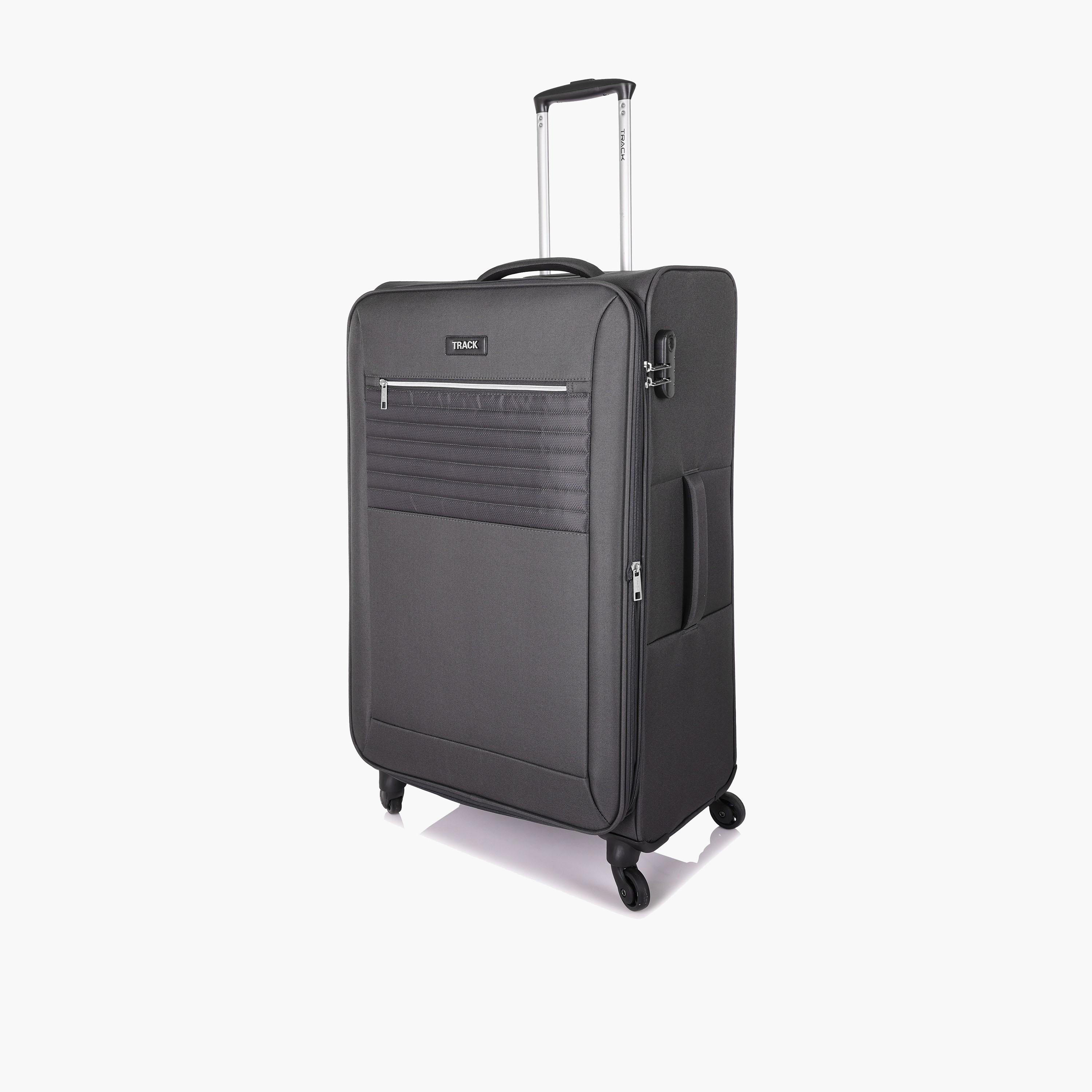 Track Set of 3 Textile Softcase 4-Wheeler Spinner Luggage Bags with Combination Lock | LG005/3P-travel-luggagesandbags-luggage-image-5