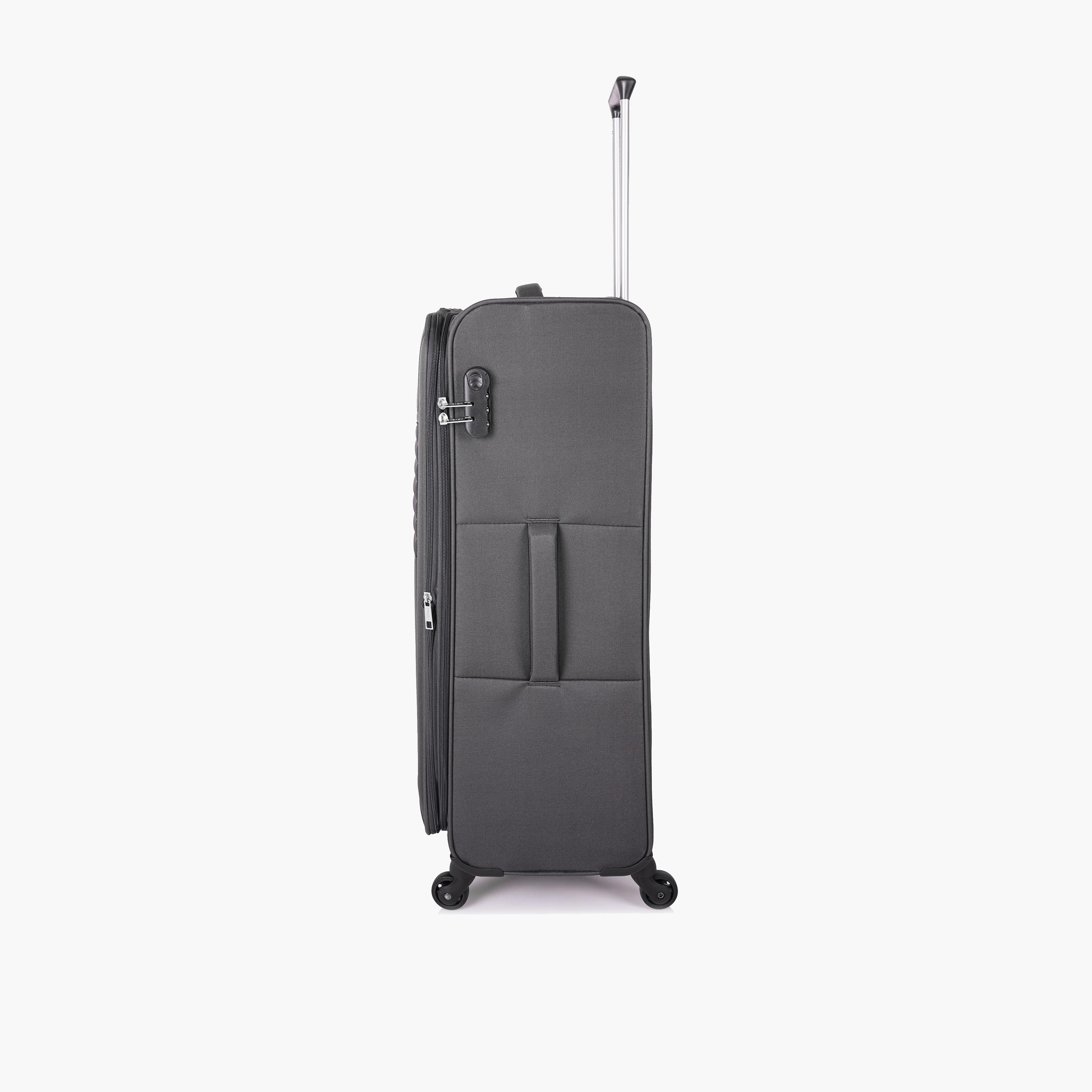 Track Set of 3 Textile Softcase 4-Wheeler Spinner Luggage Bags with Combination Lock | LG005/3P-travel-luggagesandbags-luggage-image-6