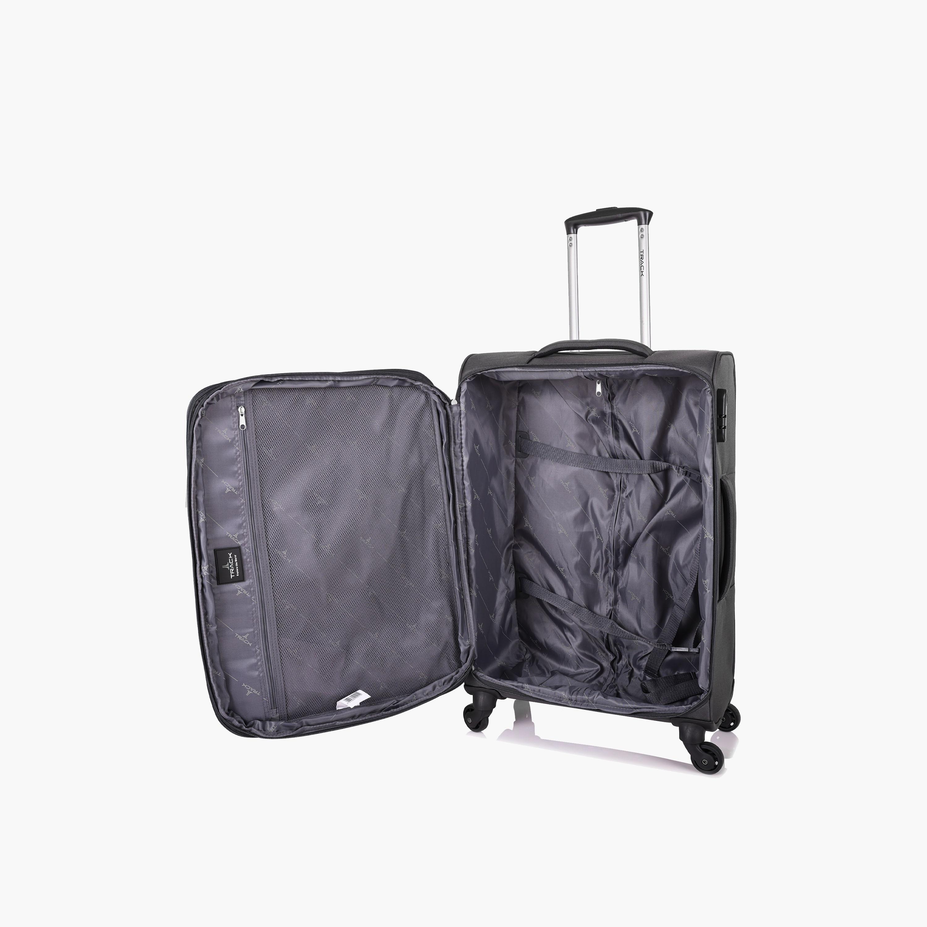 Track Set of 3 Textile Softcase 4-Wheeler Spinner Luggage Bags with Combination Lock | LG005/3P-travel-luggagesandbags-luggage-image-8