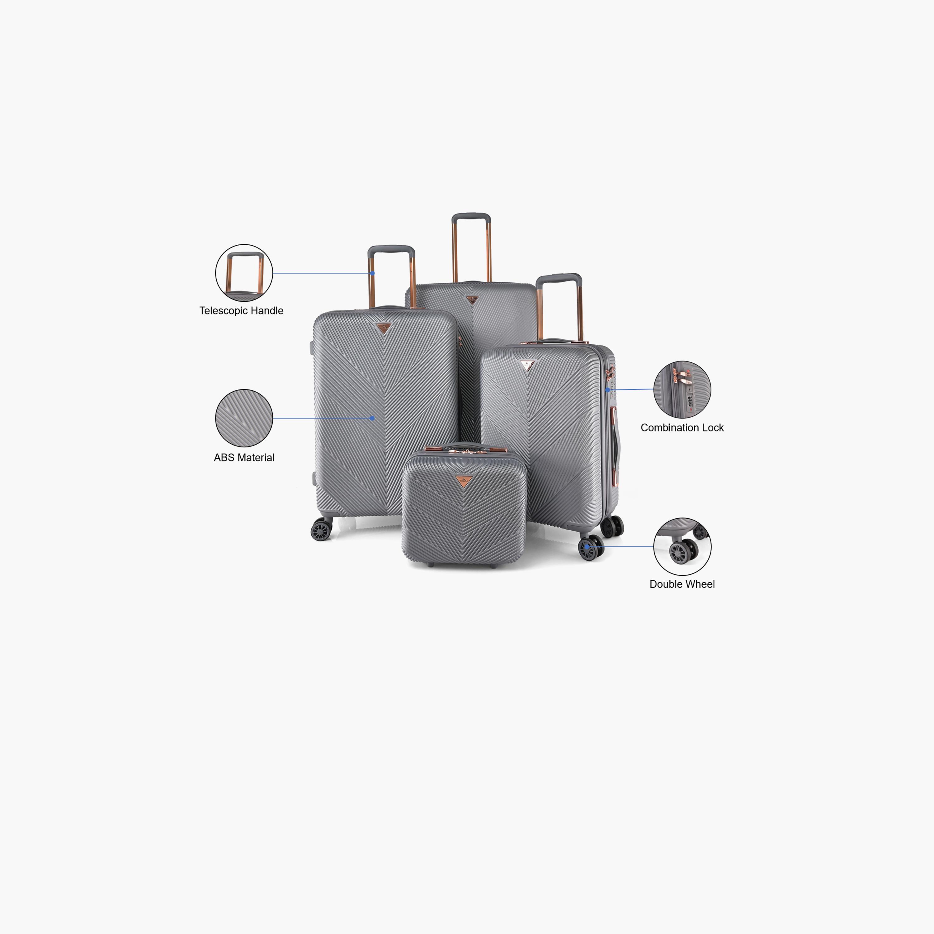 Track Set of 4 ABS Hardcase 4-Wheeler Spinner Luggage Bags with Combination Lock | HK304/4P-travel-luggagesandbags-luggage-image-2