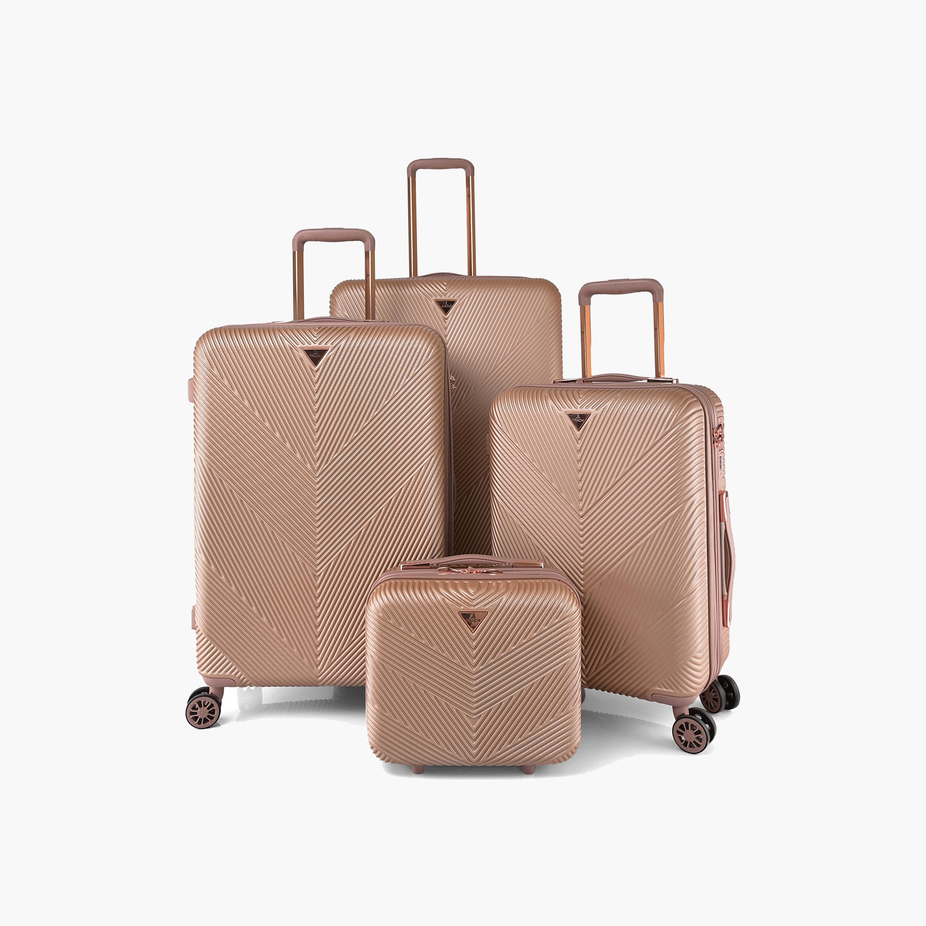 Track Set of 4 ABS Hardcase 4-Wheeler Spinner Luggage Bags with Combination Lock | HK304/4P-travel-luggagesandbags-luggage-image-1