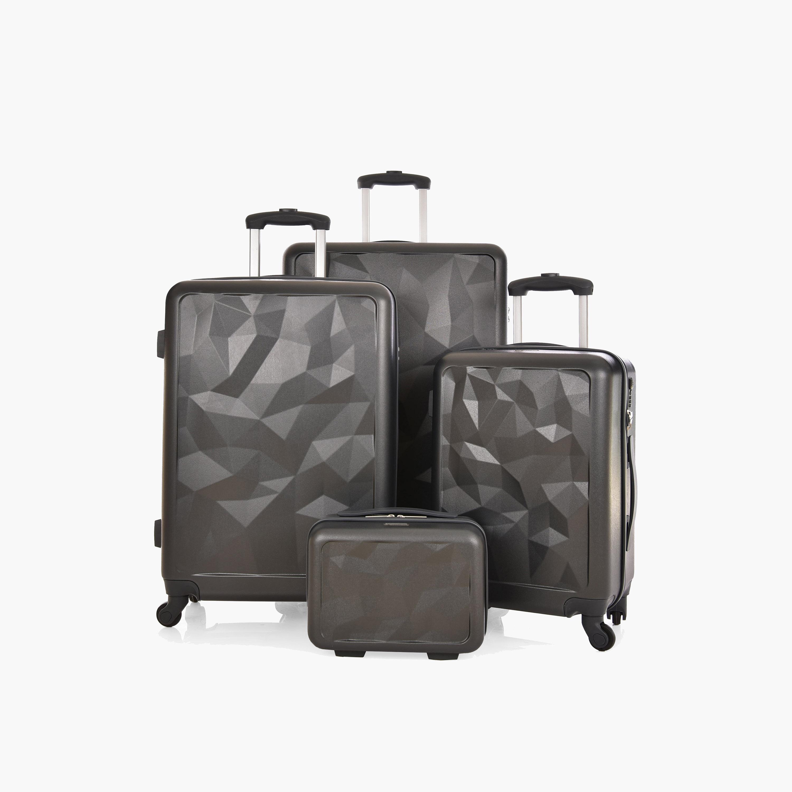 تراك-  طقم شنط سفر 4 قطع صلبة من مادة ABS بأربع عجلات مع قفل برمز  | CS171/4P-travel-luggagesandbags-luggage-image-1