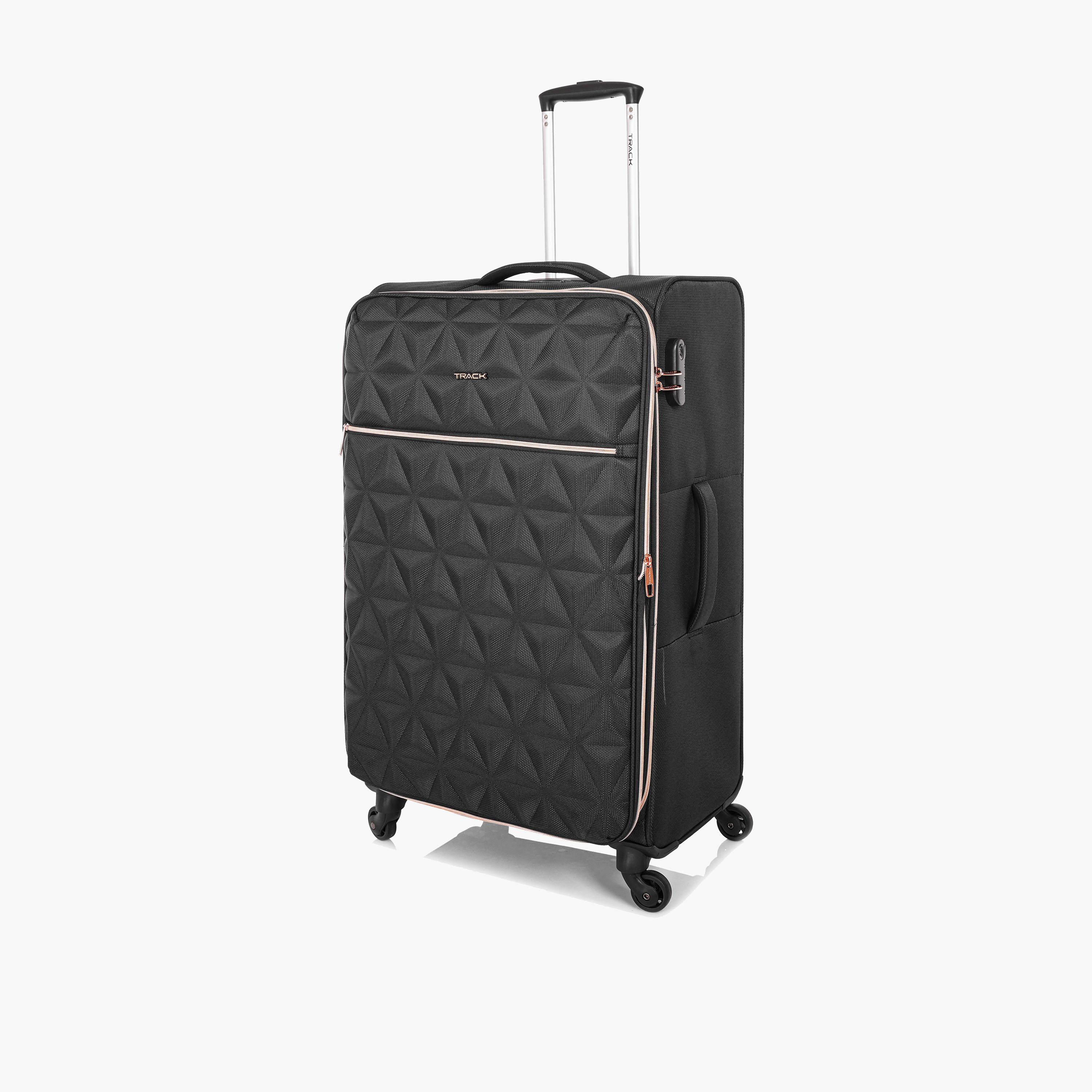 Track Set of 3 Textile Softcase 4-Wheeler Spinner Luggage Bags with Combination Lock | LG004/3P-travel-luggagesandbags-luggage-image-5