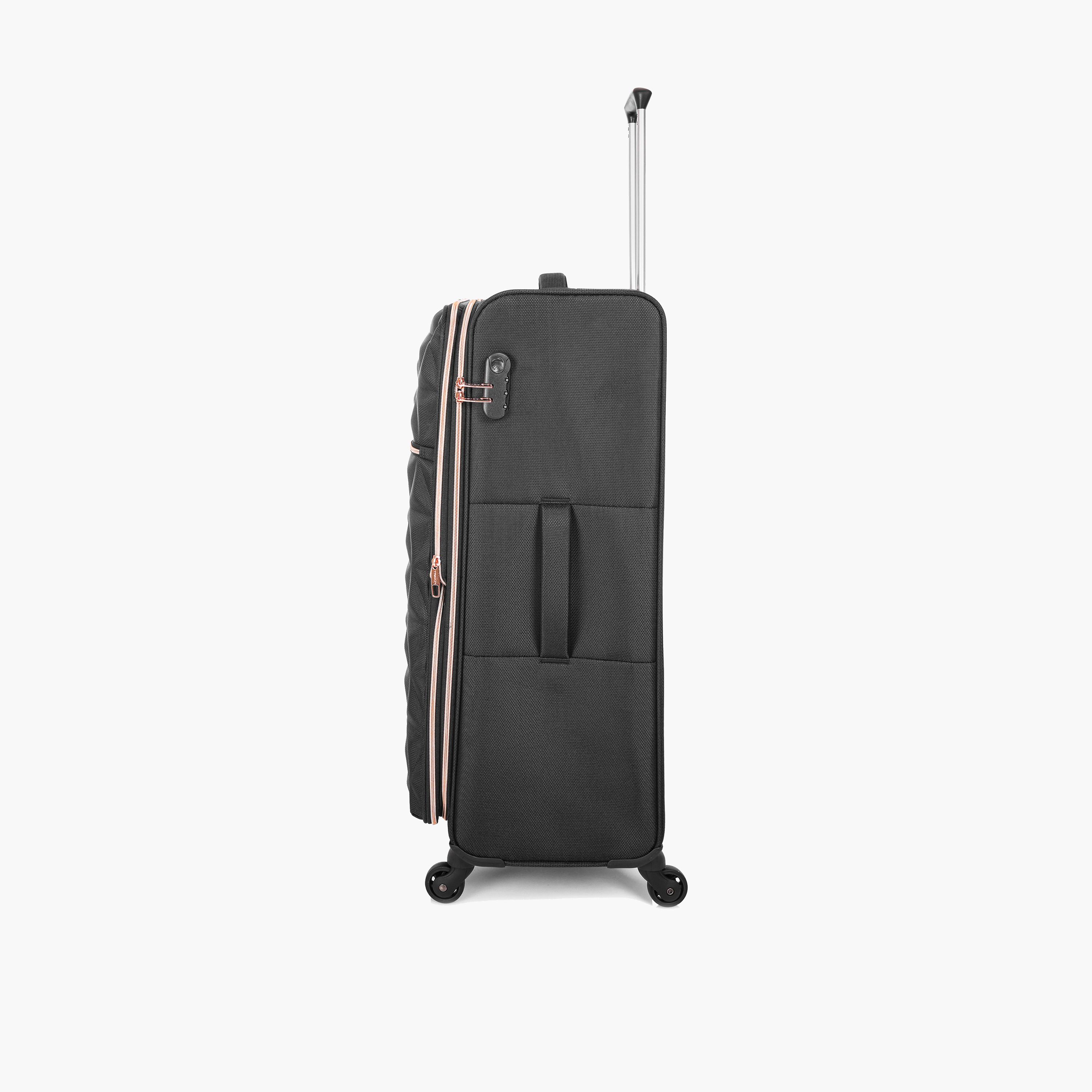 Track Set of 3 Textile Softcase 4-Wheeler Spinner Luggage Bags with Combination Lock | LG004/3P-travel-luggagesandbags-luggage-image-6