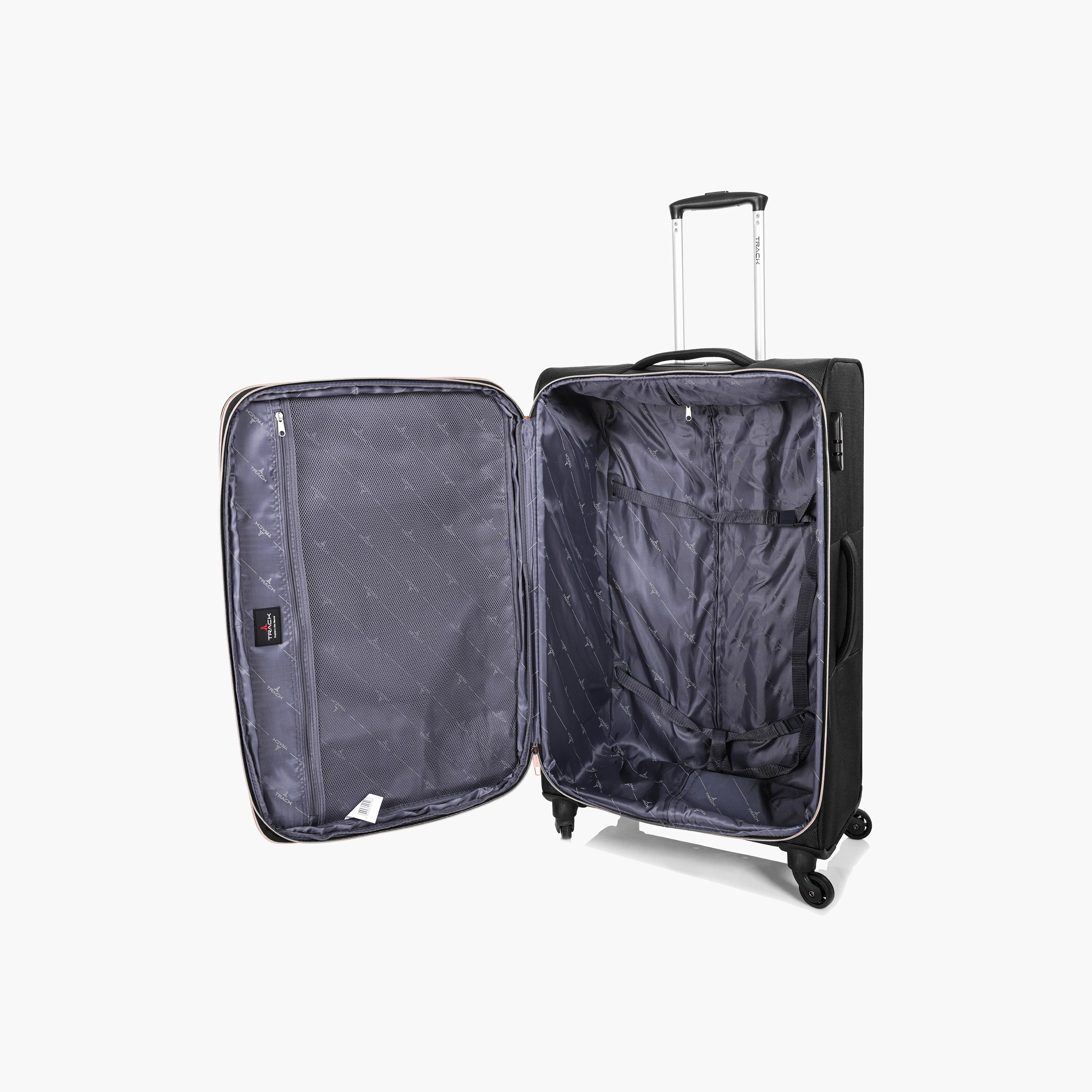 Track Set of 3 Textile Softcase 4-Wheeler Spinner Luggage Bags with Combination Lock | LG004/3P-travel-luggagesandbags-luggage-image-8