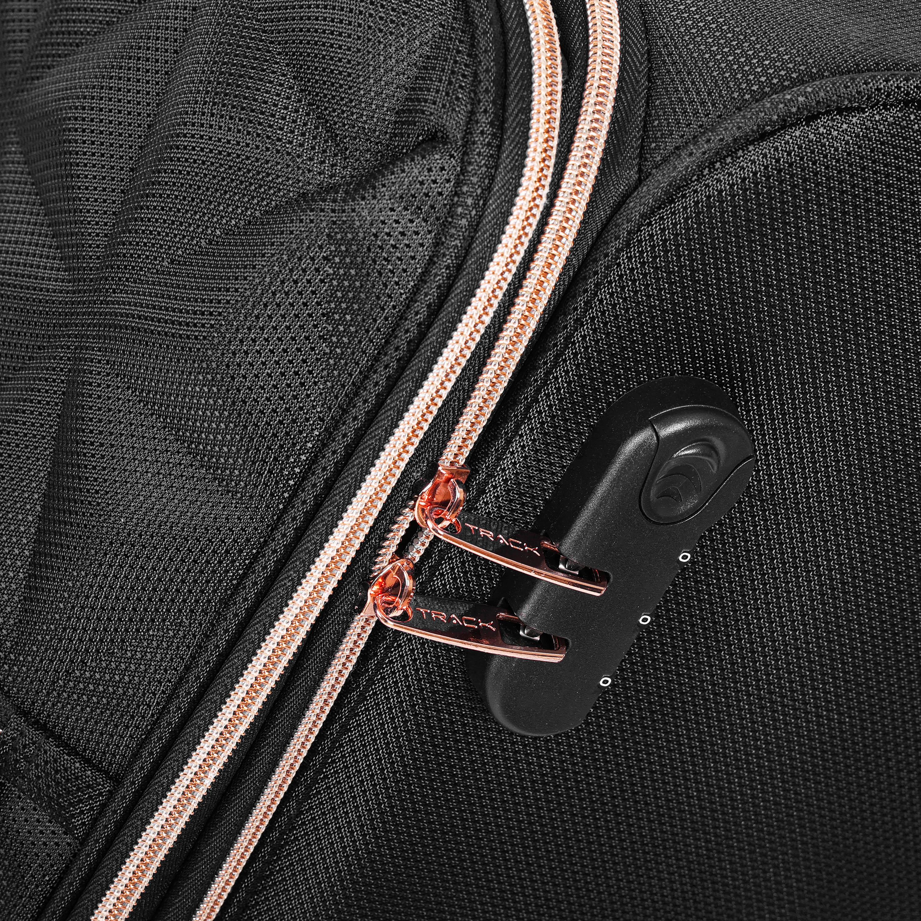 Track Set of 3 Textile Softcase 4-Wheeler Spinner Luggage Bags with Combination Lock | LG004/3P-travel-luggagesandbags-luggage-image-9