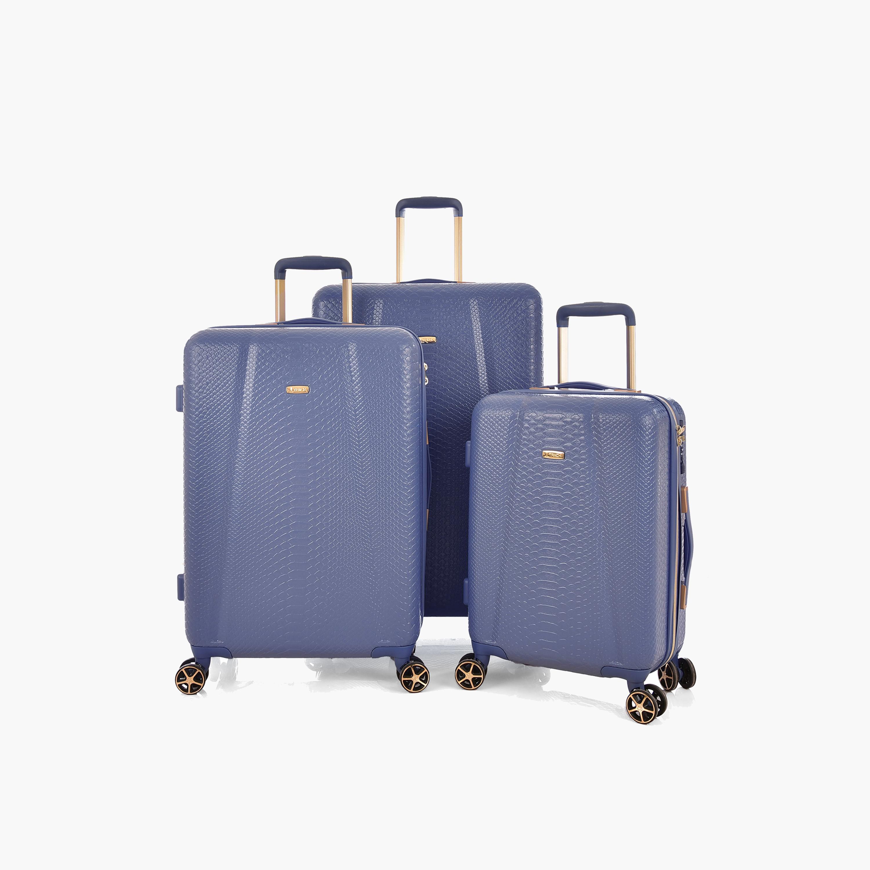 Track Set of 3 ABS Hardcase 4-Wheeler Spinner Luggage Bags with Combination Lock | 2412S/3P-travel-luggagesandbags-luggage-image-1