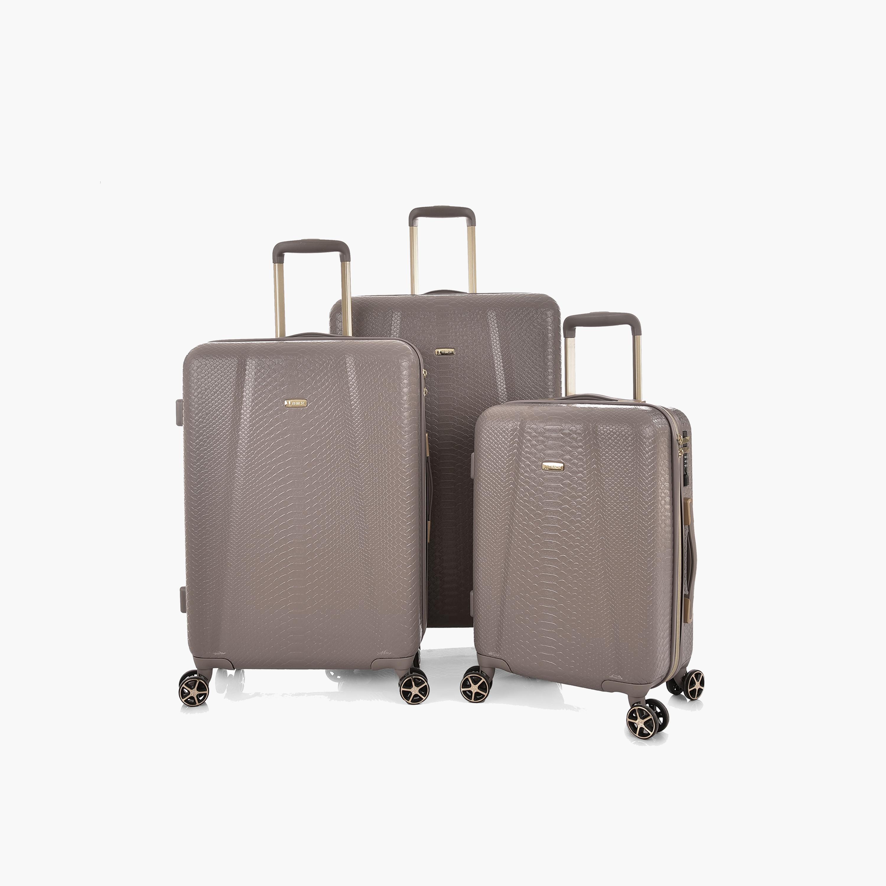 تراك-  طقم شنط سفر 3 قطع دوارة من البلاستيك الصلب مع قفل برمز  | 2412S/3P-travel-luggagesandbags-luggage-image-1