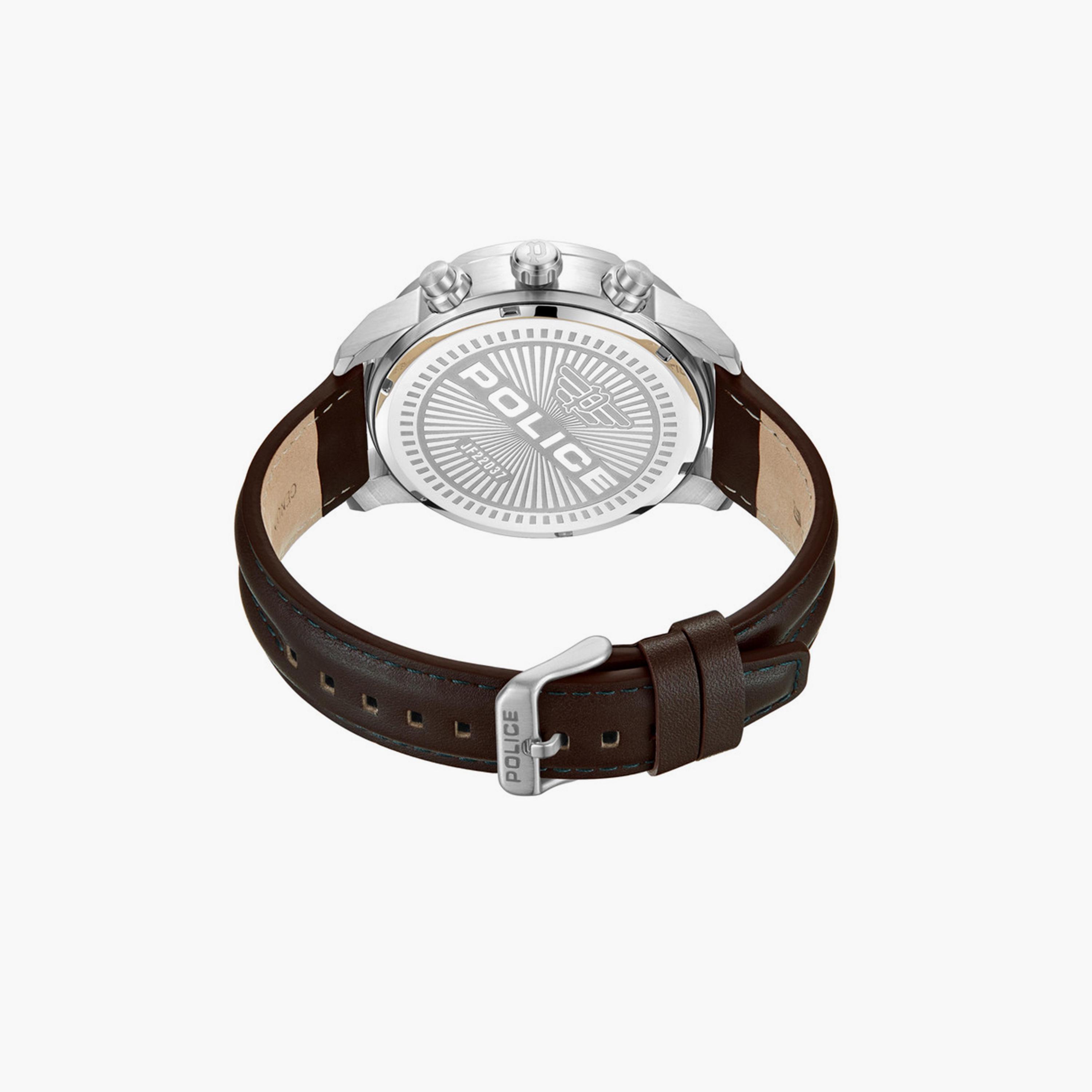 بوليس-  ساعة كرونوغراف جلدي بني للرجال 45 مم | PEWJF2203705-men-watchesandjewellery-watches-image-3