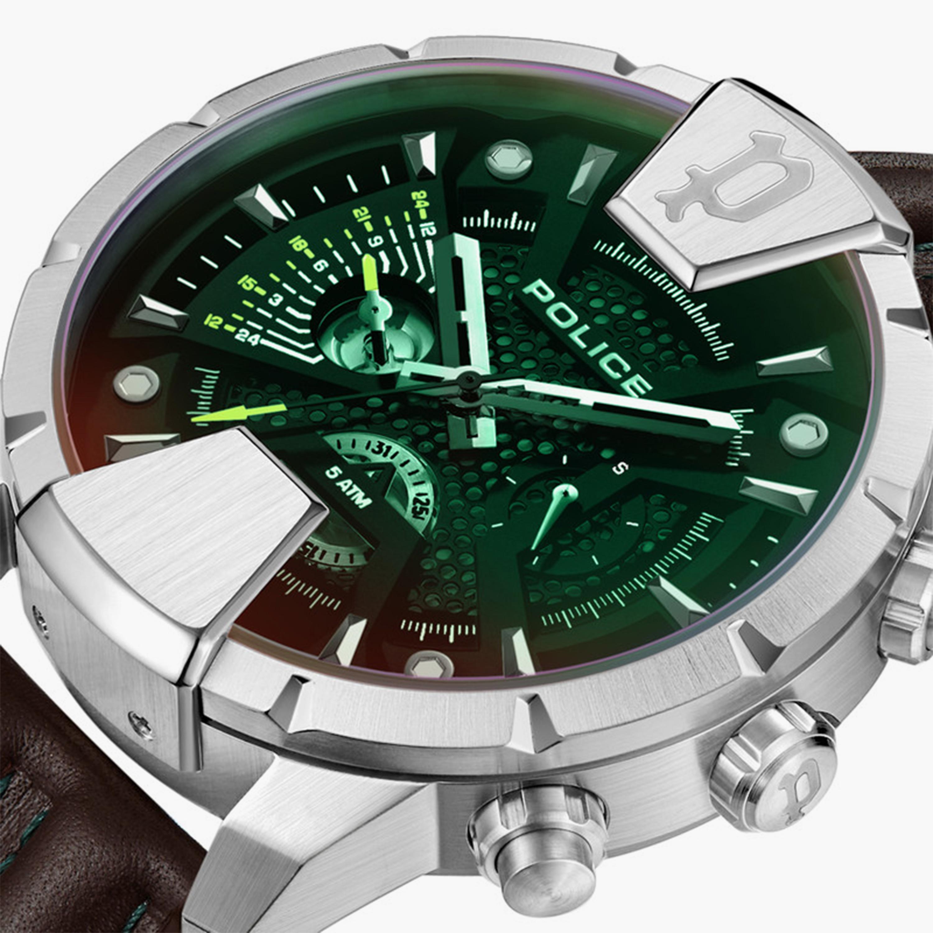 بوليس-  ساعة كرونوغراف جلدي بني للرجال 45 مم | PEWJF2203705-men-watchesandjewellery-watches-image-4