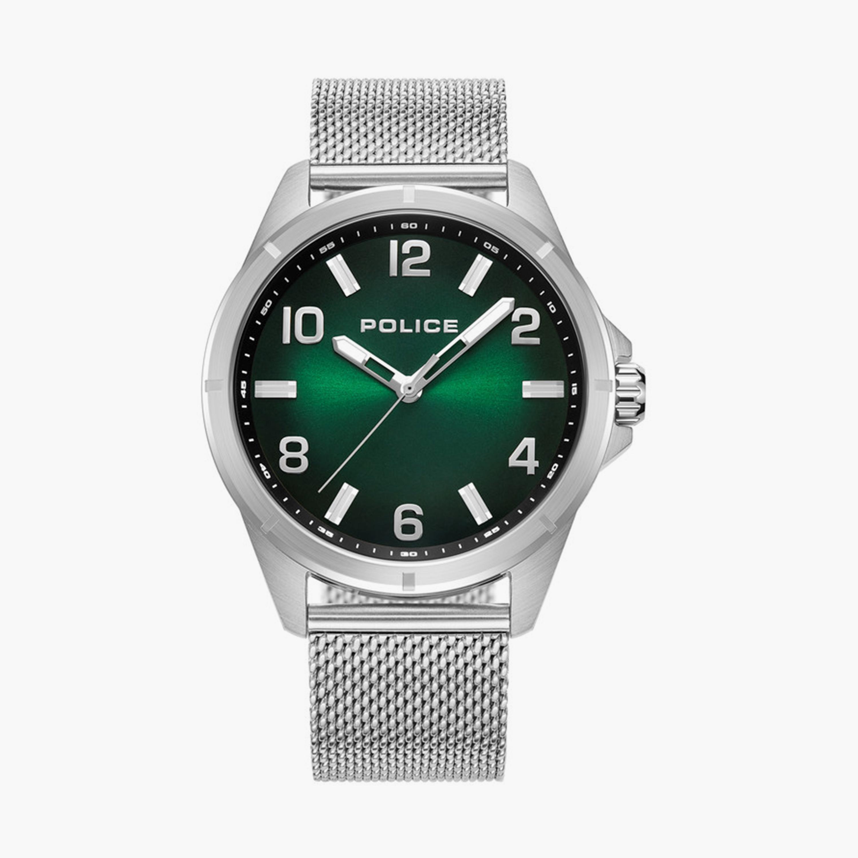 بوليس-  ساعة ستانلس ستيل تناظرية فضية للرجال مقاس 53 مم | PEWJG0018301-men-watchesandjewellery-watches-image-1