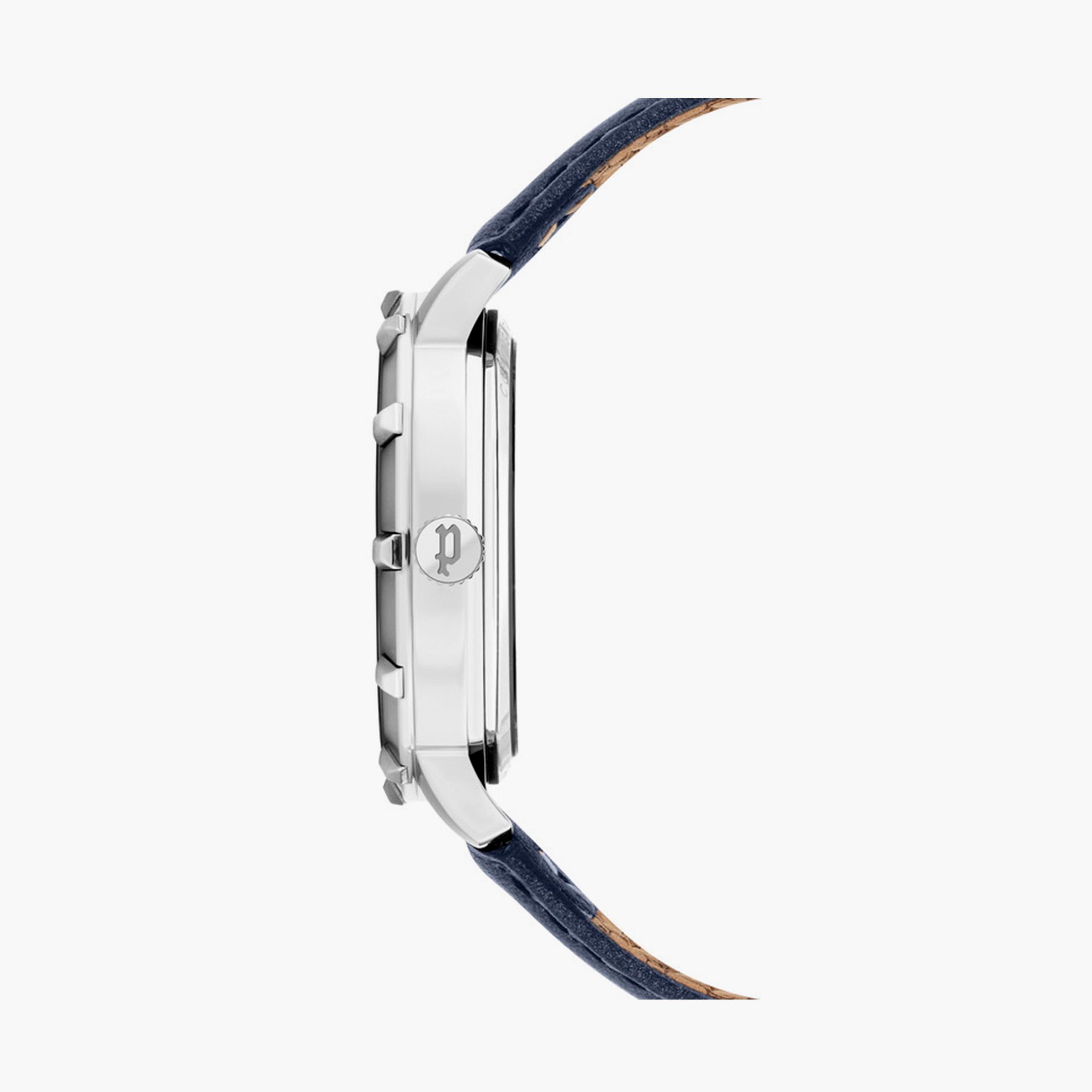 بوليس-  ساعة نسائية من الجلد بقطر 42 ملم باللون الأزرق | P 16041MS-03-women-watchesandjewellery-watches-image-2
