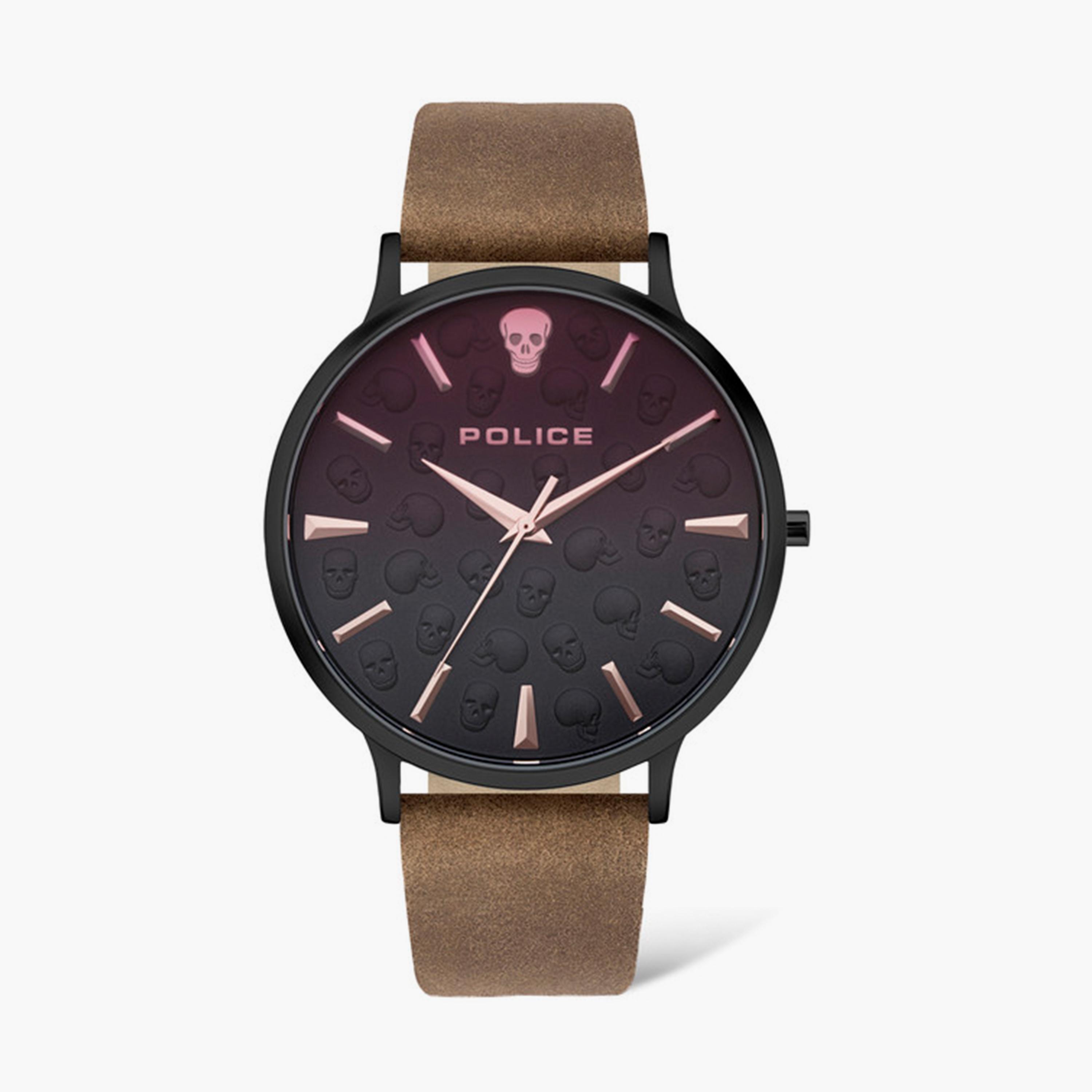 بوليس-  ساعة جلدية تناظرية بنية للرجال مقاس 48 مم | P 16023JSB-02-men-watchesandjewellery-watches-image-1
