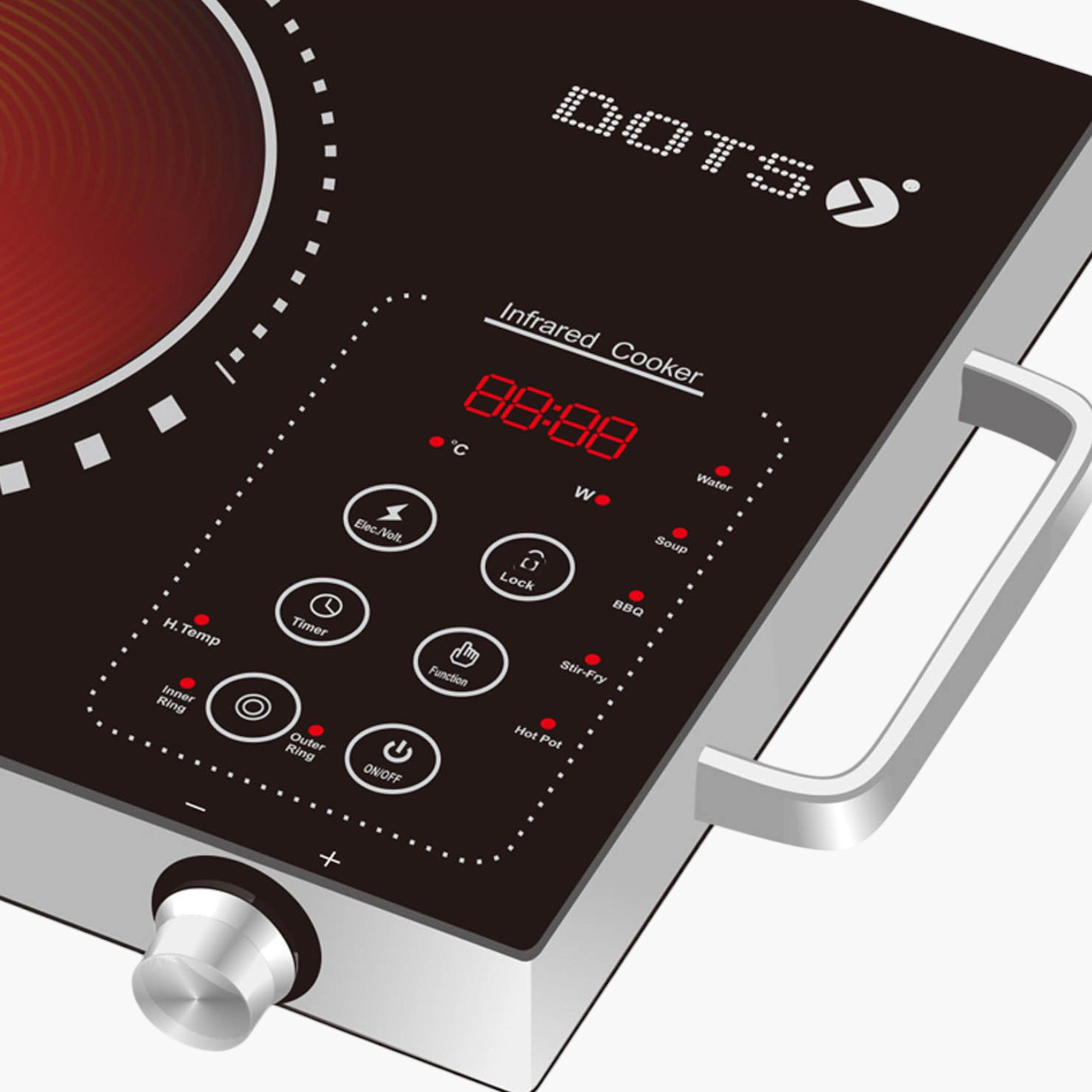 Infrared Cooker with One-Touch Control and Knob - 2000 W-household-appliances-kitchenappliances-electriccookers-image-2