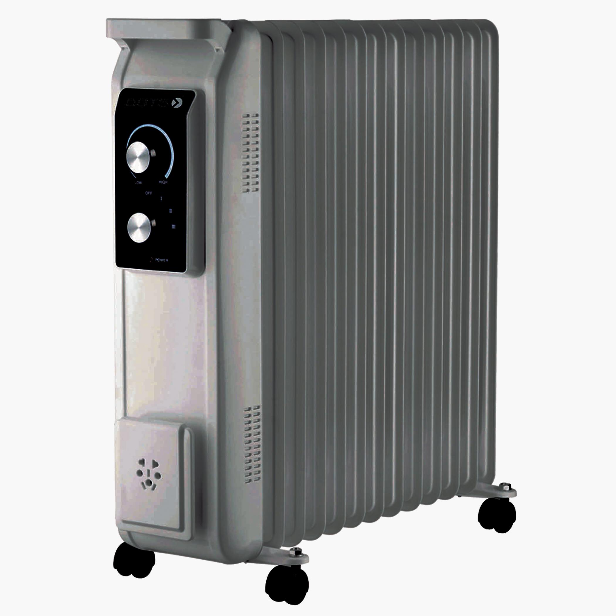 2500W 13-Fin Oil Heater with 3 Heat Levels-household-appliances-homeappliances-heaters-image-1
