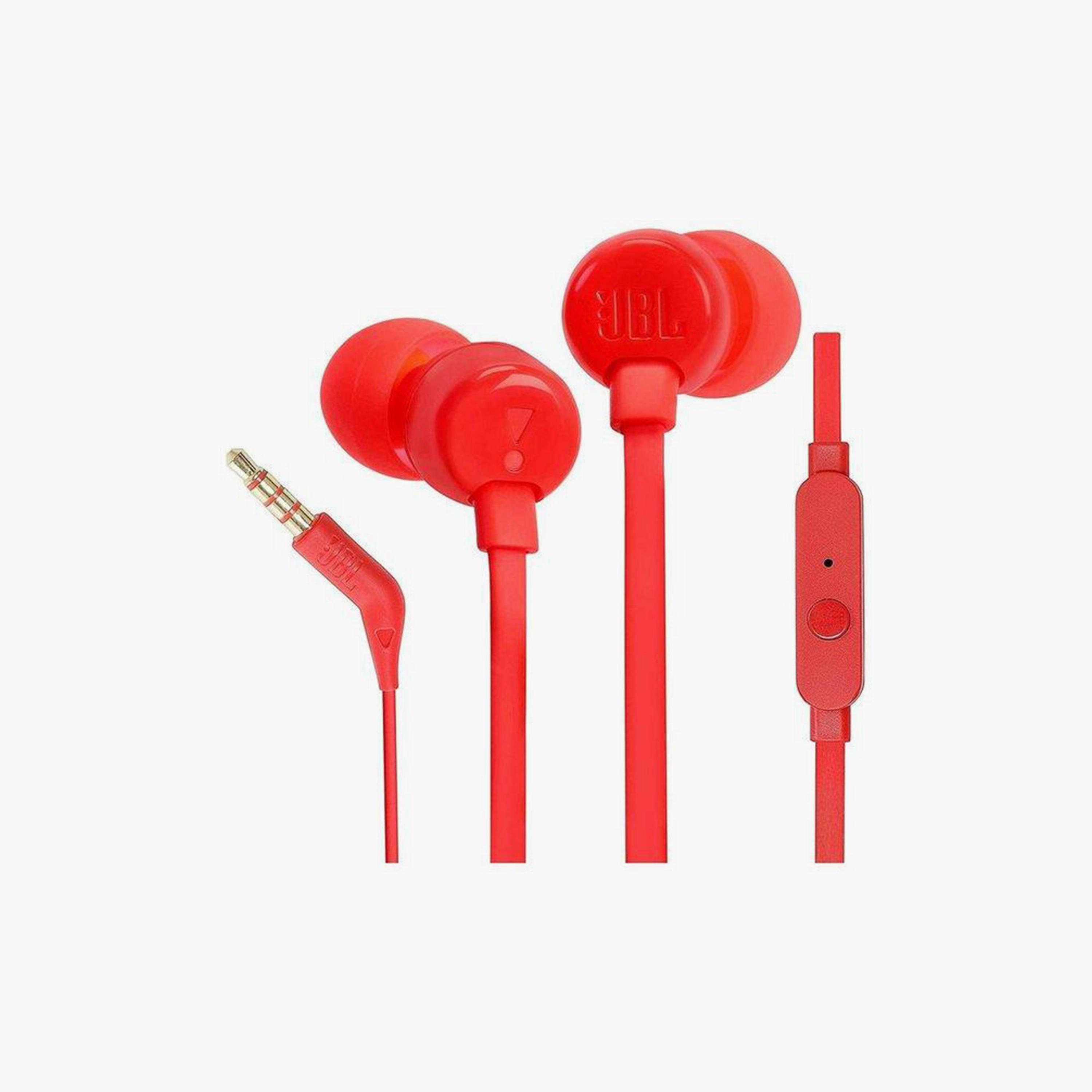 JBL In-Ear Wired Headphone | JBLT110RED-electronics-headphonesandearphones-image-1
