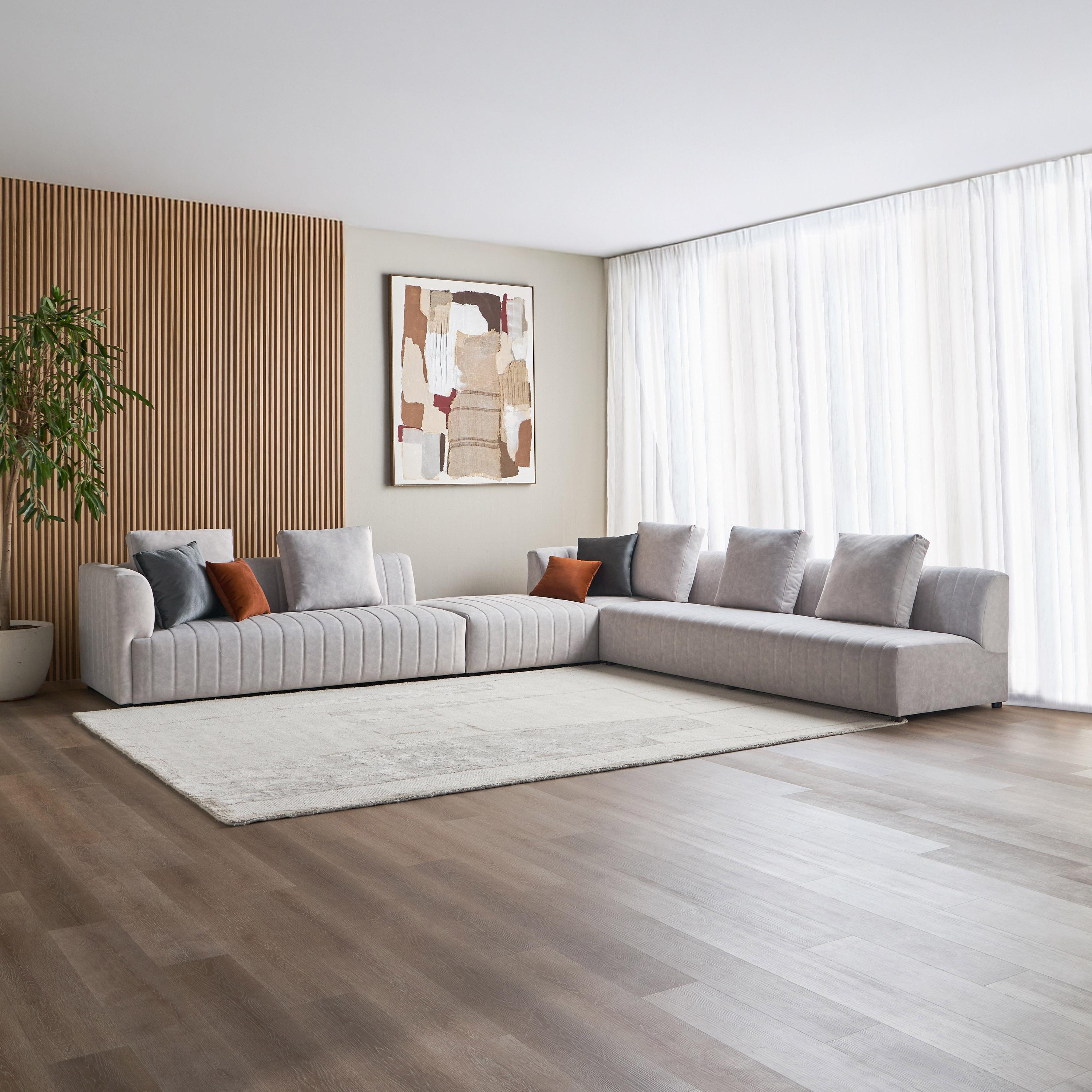 Oak Houses Bariq 6-Seater Fabric Right Corner Sofa