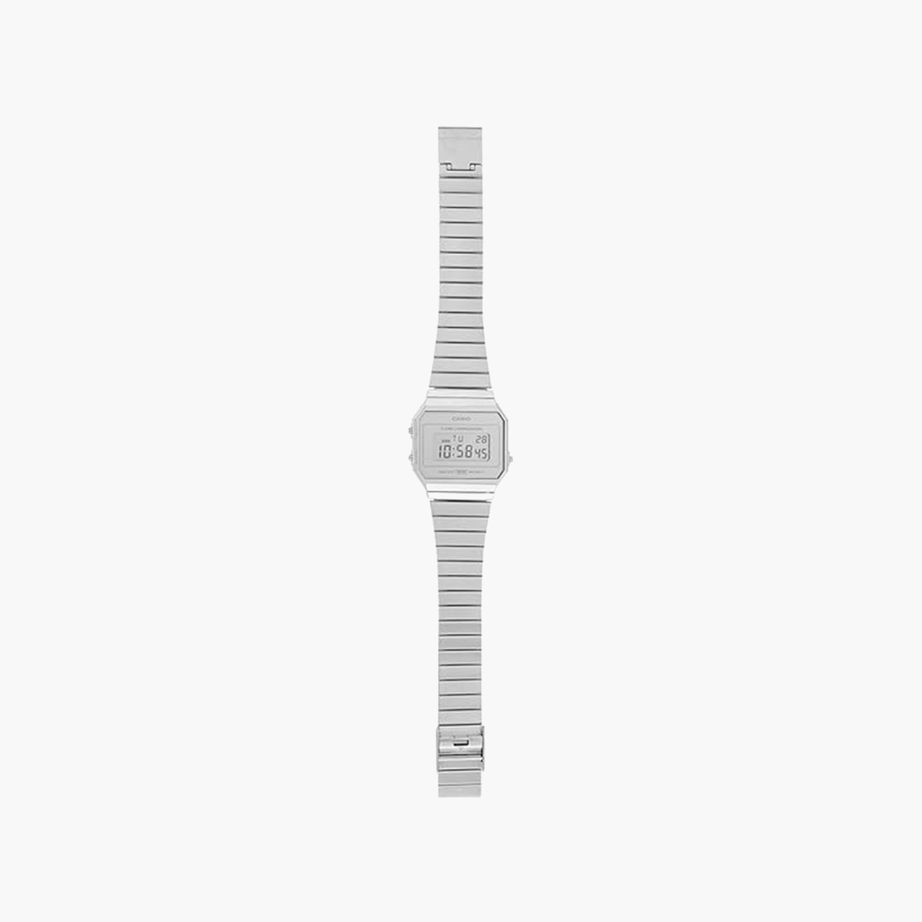 ساعة يد كاسيو للرجال 36 ملم فضي بسوار رقمي من الفولاذ المقاوم للصدأ | A700WEV-7ADF-men-watchesandjewellery-watches-image-5