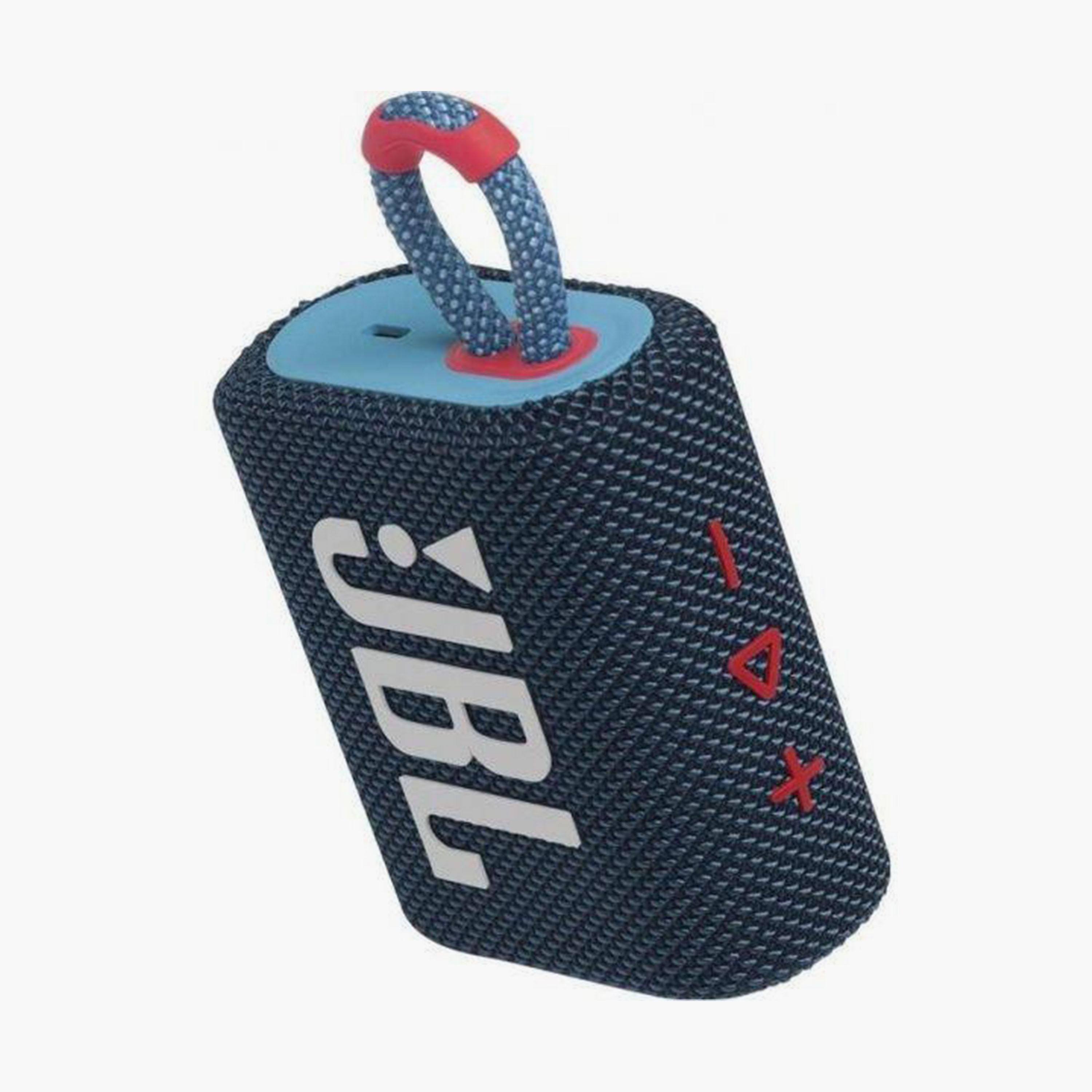 مكبر صوت من جيه بي ال جو 3 بلوتوث محمول مقاوم للماء باللون الازرق والوردي | JBLGO3BLUP-electronics-speakers-image-3