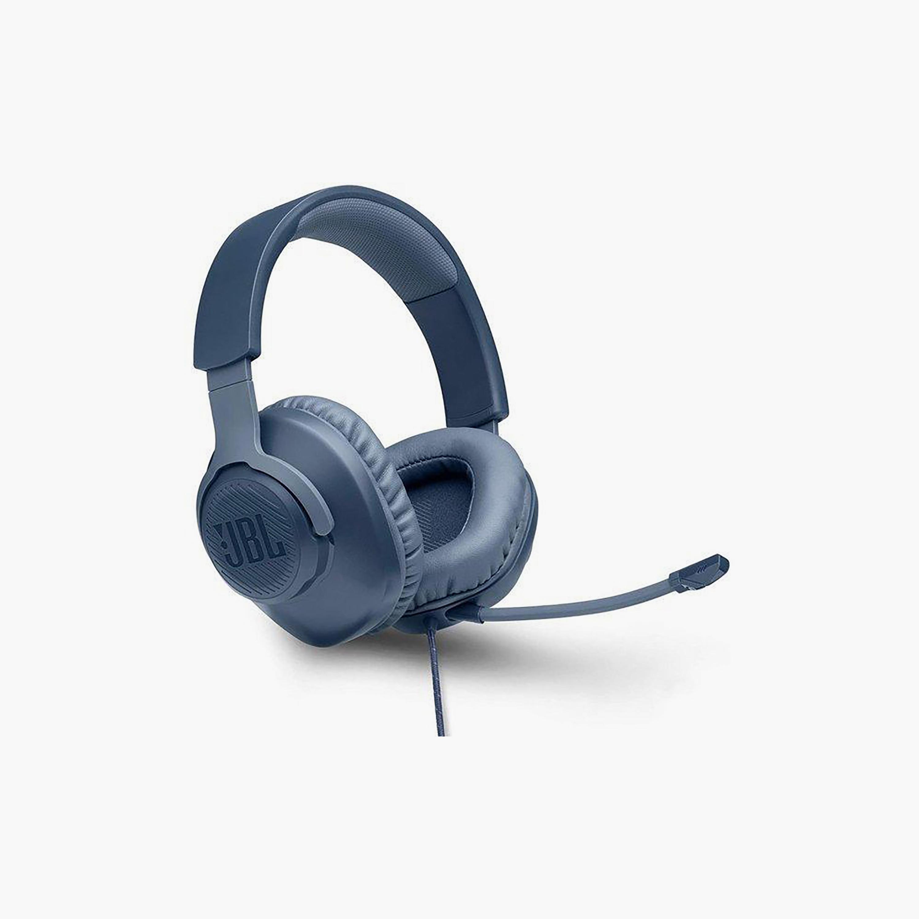 JBL Wired Over-Ear Headphone Blue | JBLQUANTUM100BLU-electronics-headphonesandearphones-image-1