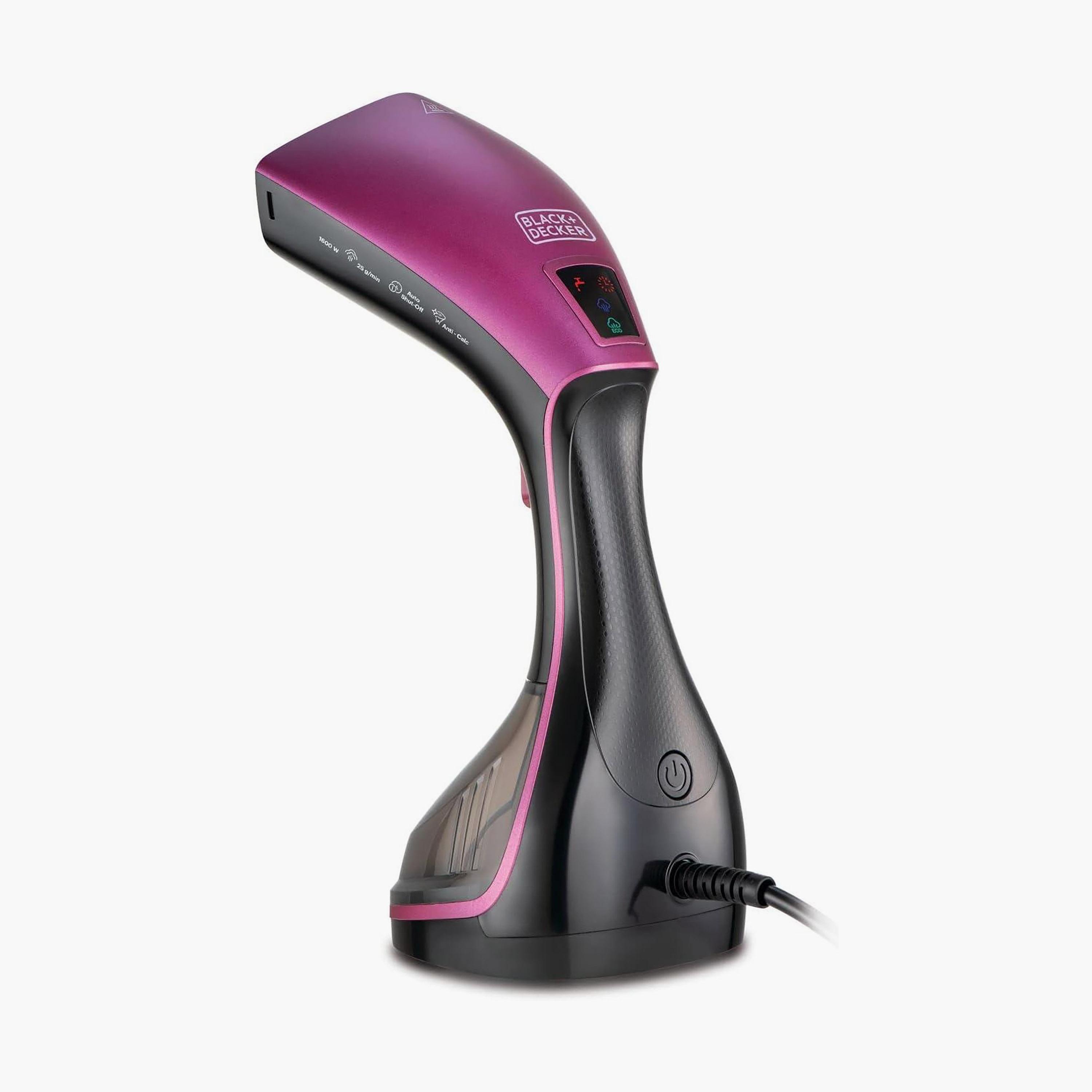 مكواة بخار محمولة بقوة 1600 واط من بلاك + ديكر باللون الأسود والأرجواني  |  HSTD1600-B5-household-appliances-homeappliances-ironandsteamers-image-3